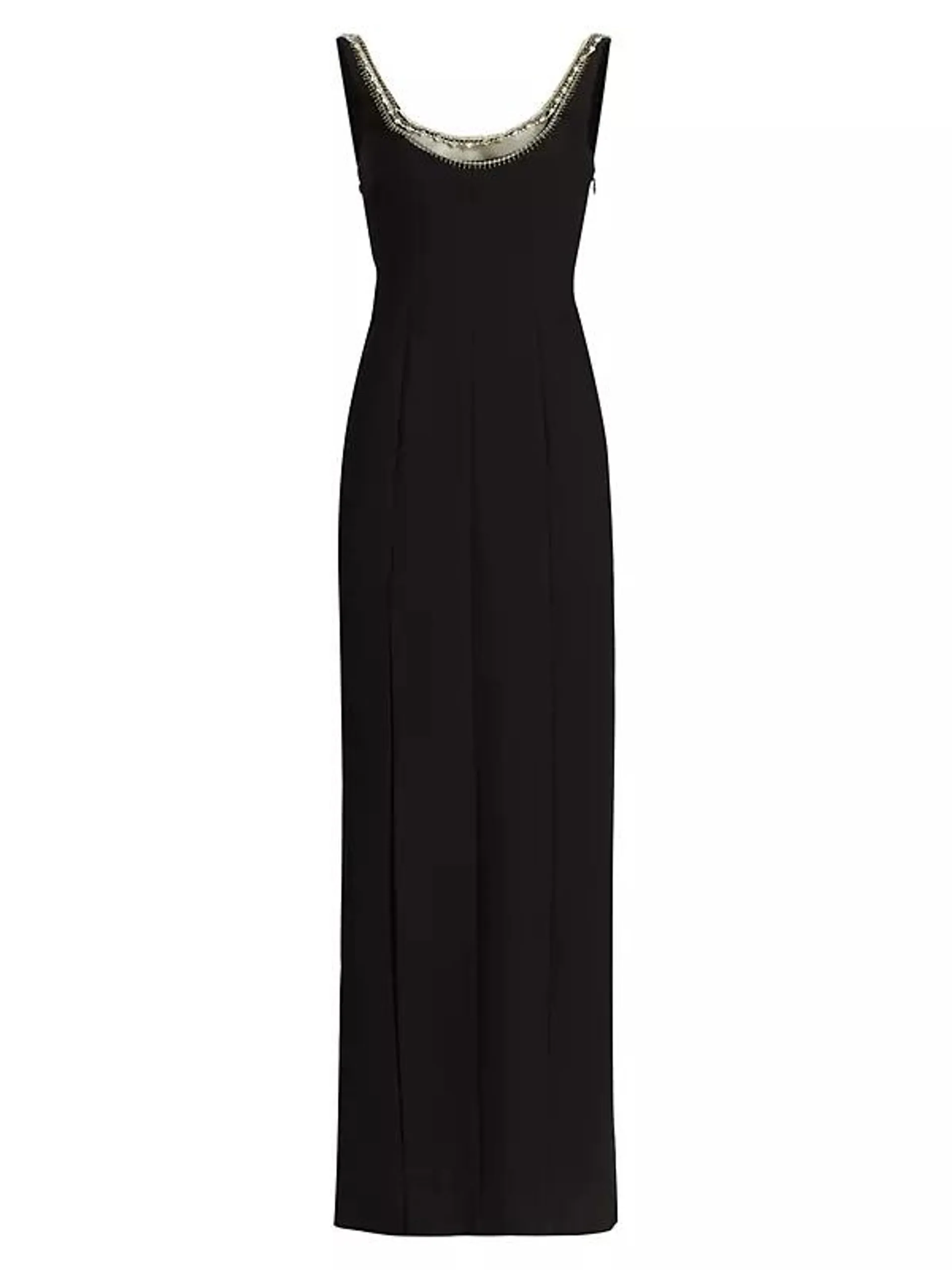 April Crystal-Embellished Column Gown