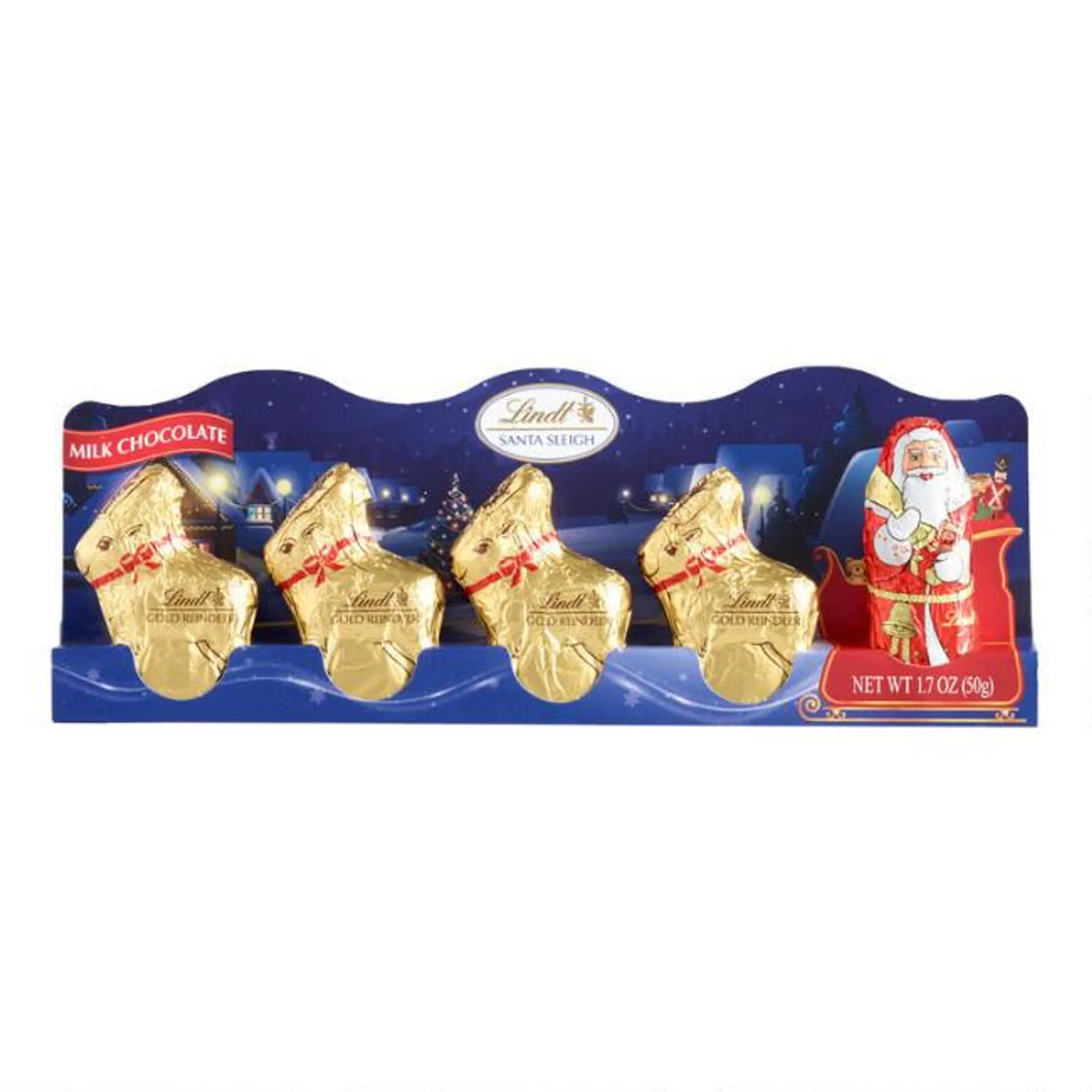 Lindt Mini Milk Chocolate Santa And Reindeer 5 Piece