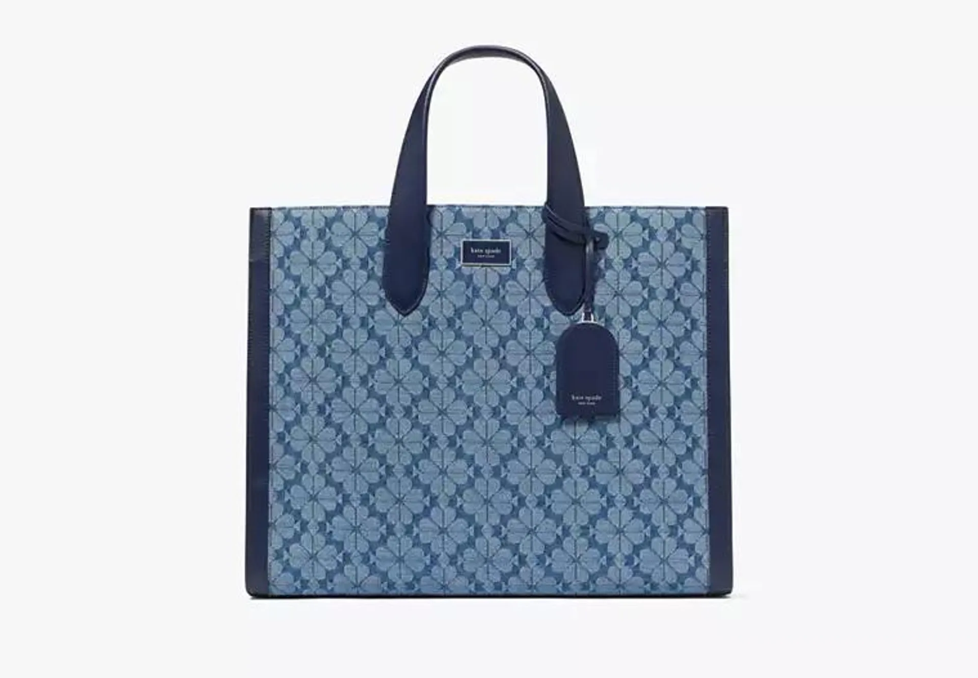 Spade Flower Jacquard Denim Manhattan Large Tote