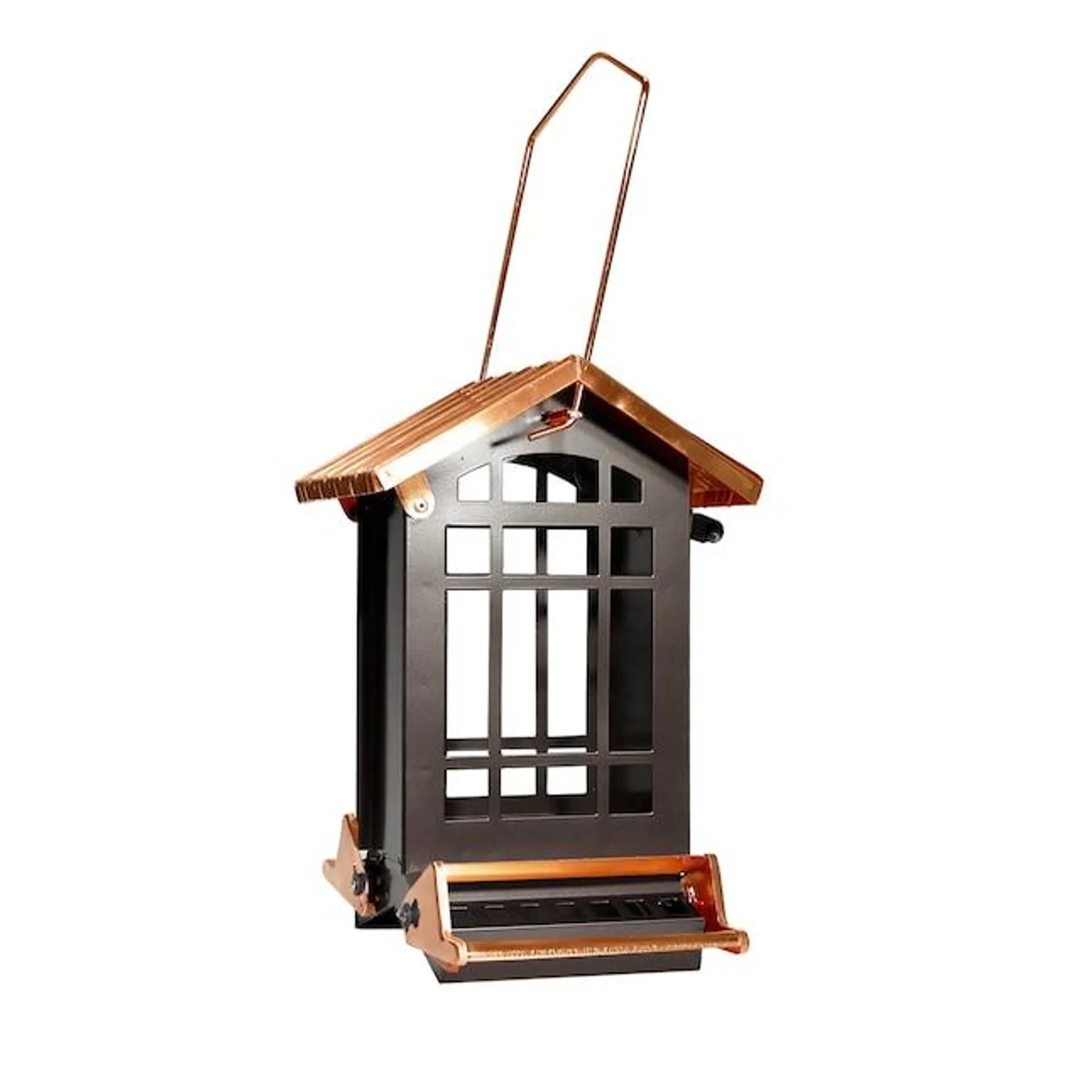 National Audubon Society Steel Hanging Squirrel-resistant Hopper Bird Feeder- 7-lb