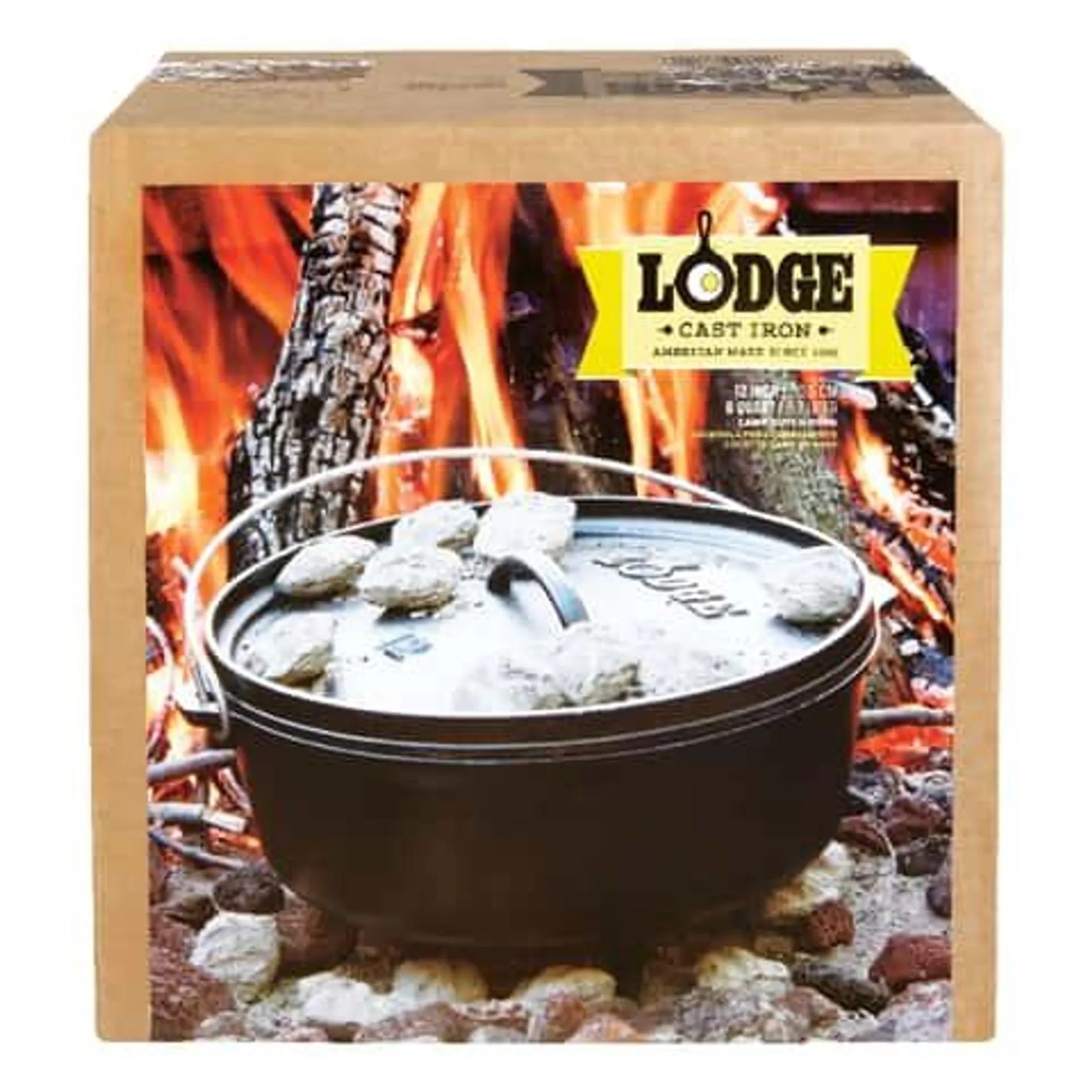 Lodge Logic Cast Iron Dutch Oven 12 in. 6 qt Black