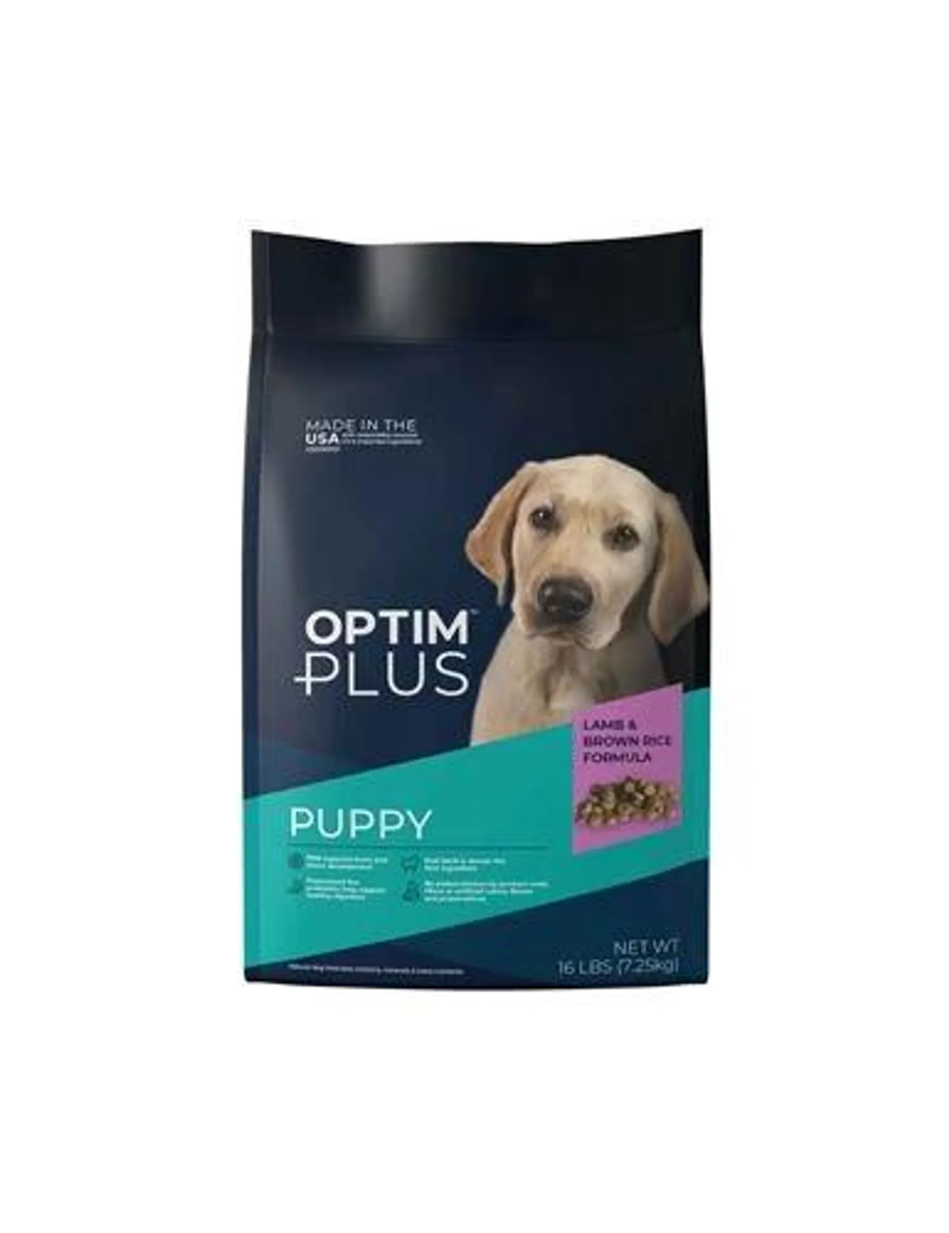 OptimPlus Puppy Lamb & Brown Rice Formula Dry Dog Food, 16 Pounds