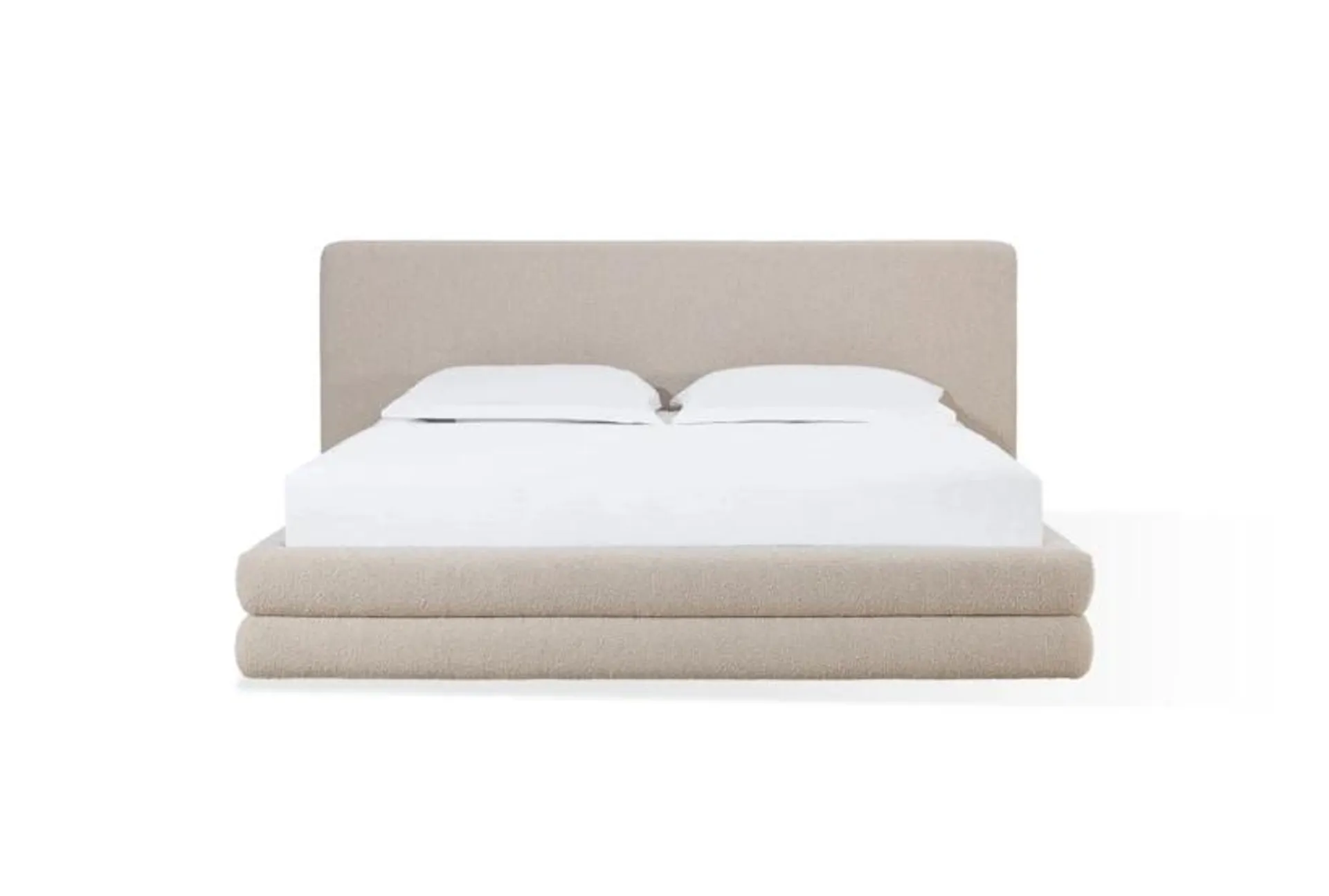 Celine Queen Boucle Upholstered Platform Bed