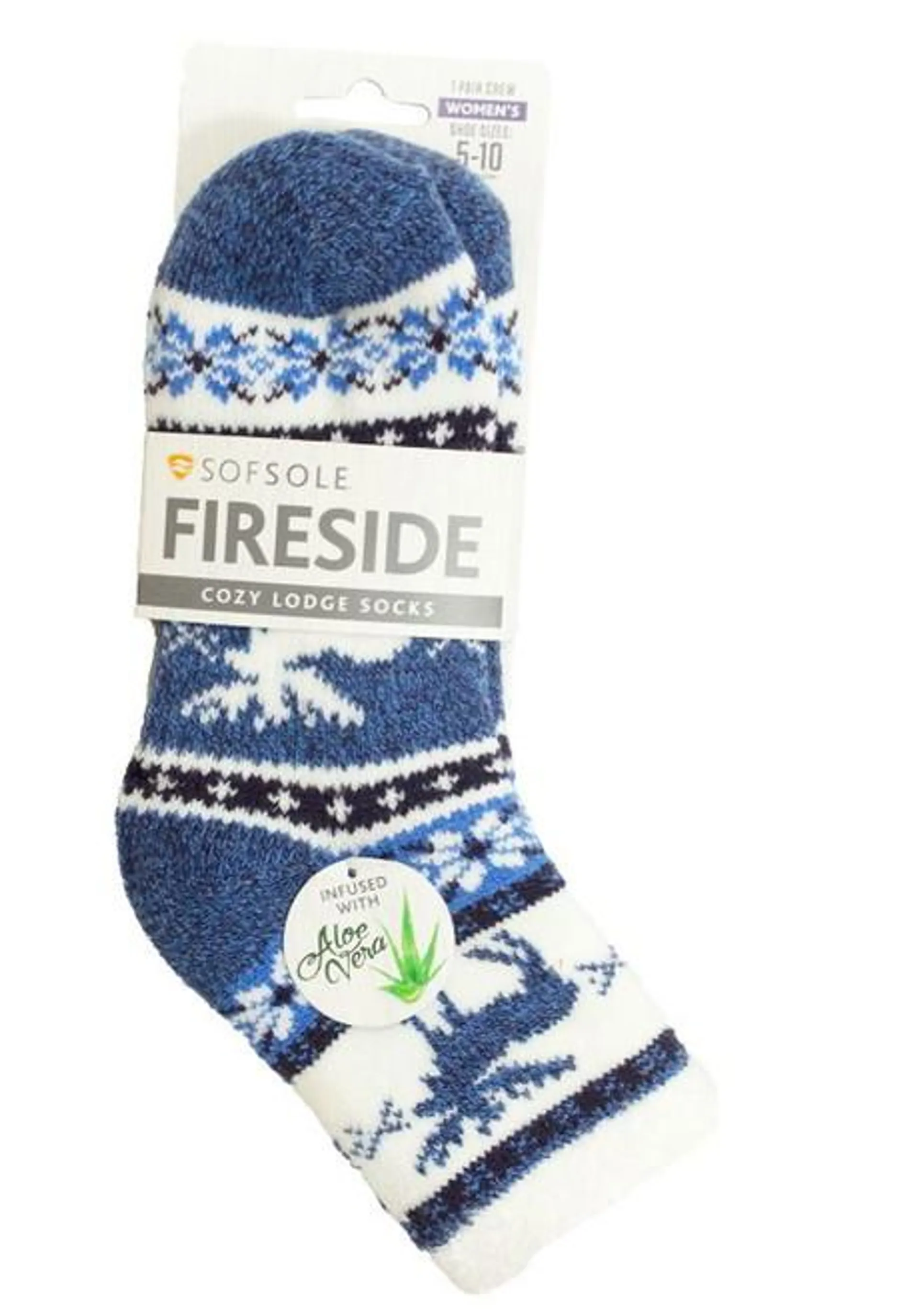 Sof Sole Fireside Cozy Lodge Socks - Blue Moose