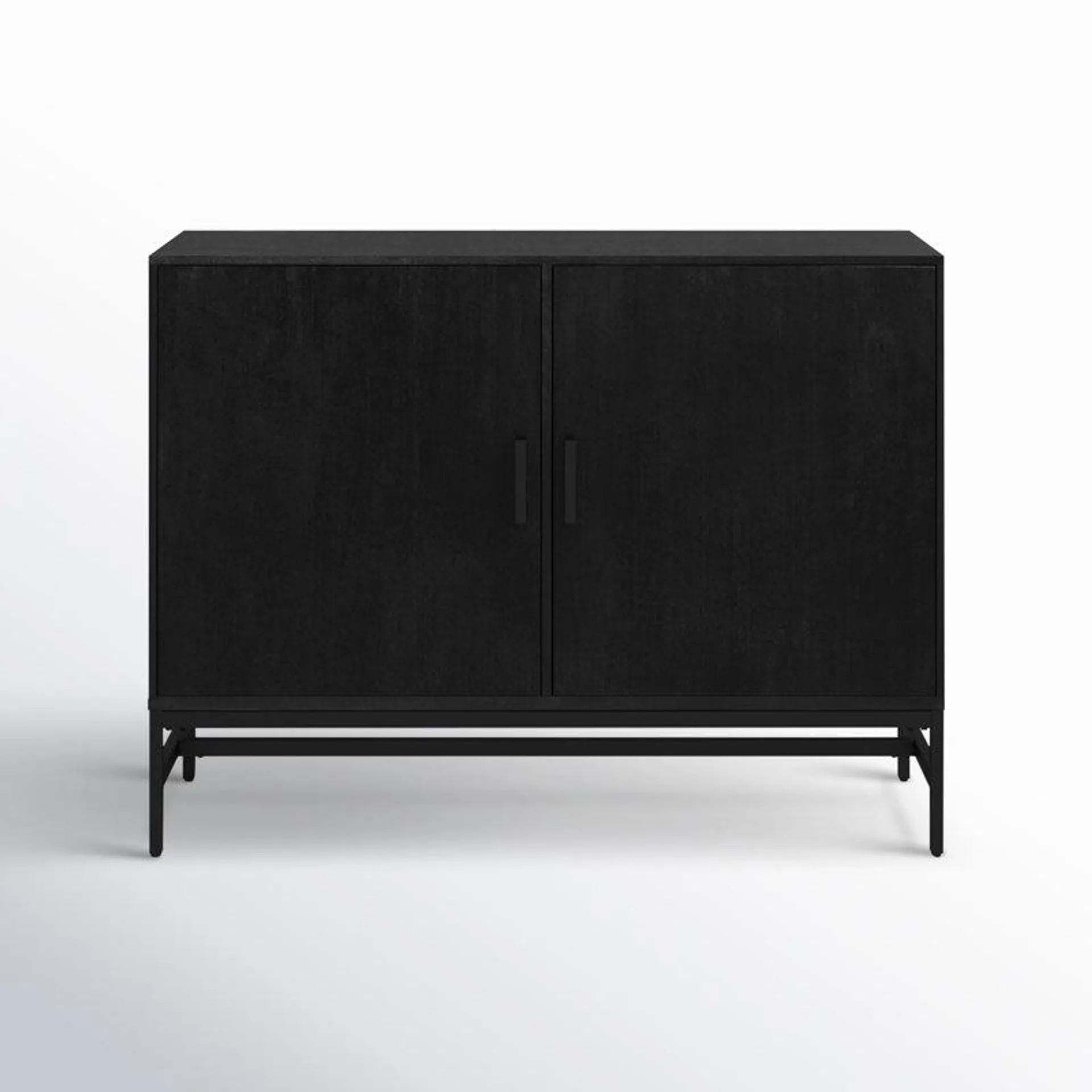 Black Rowley Solid Wood Storage Cabinet