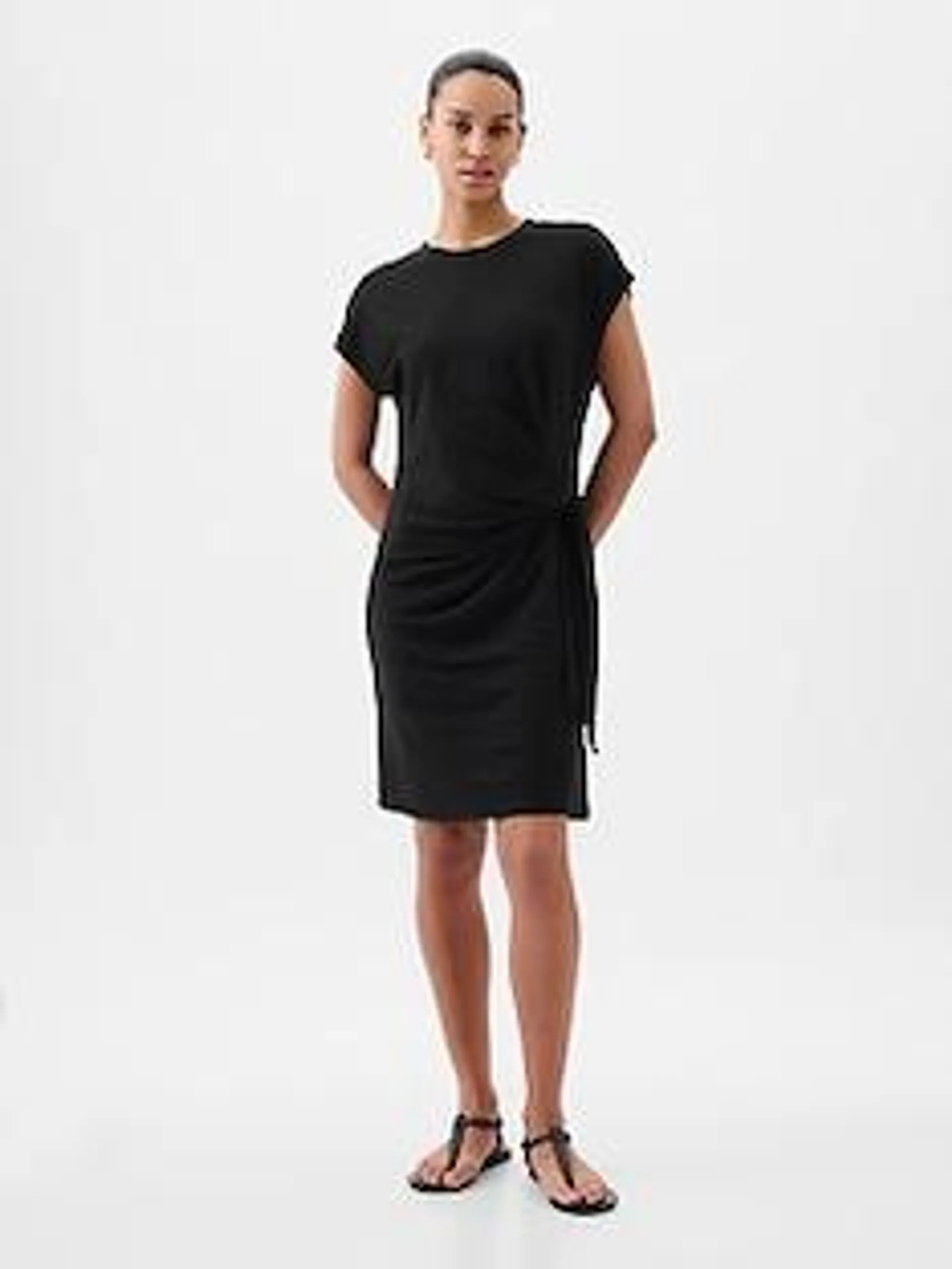 Tie-Knot Mini T-Shirt Dress