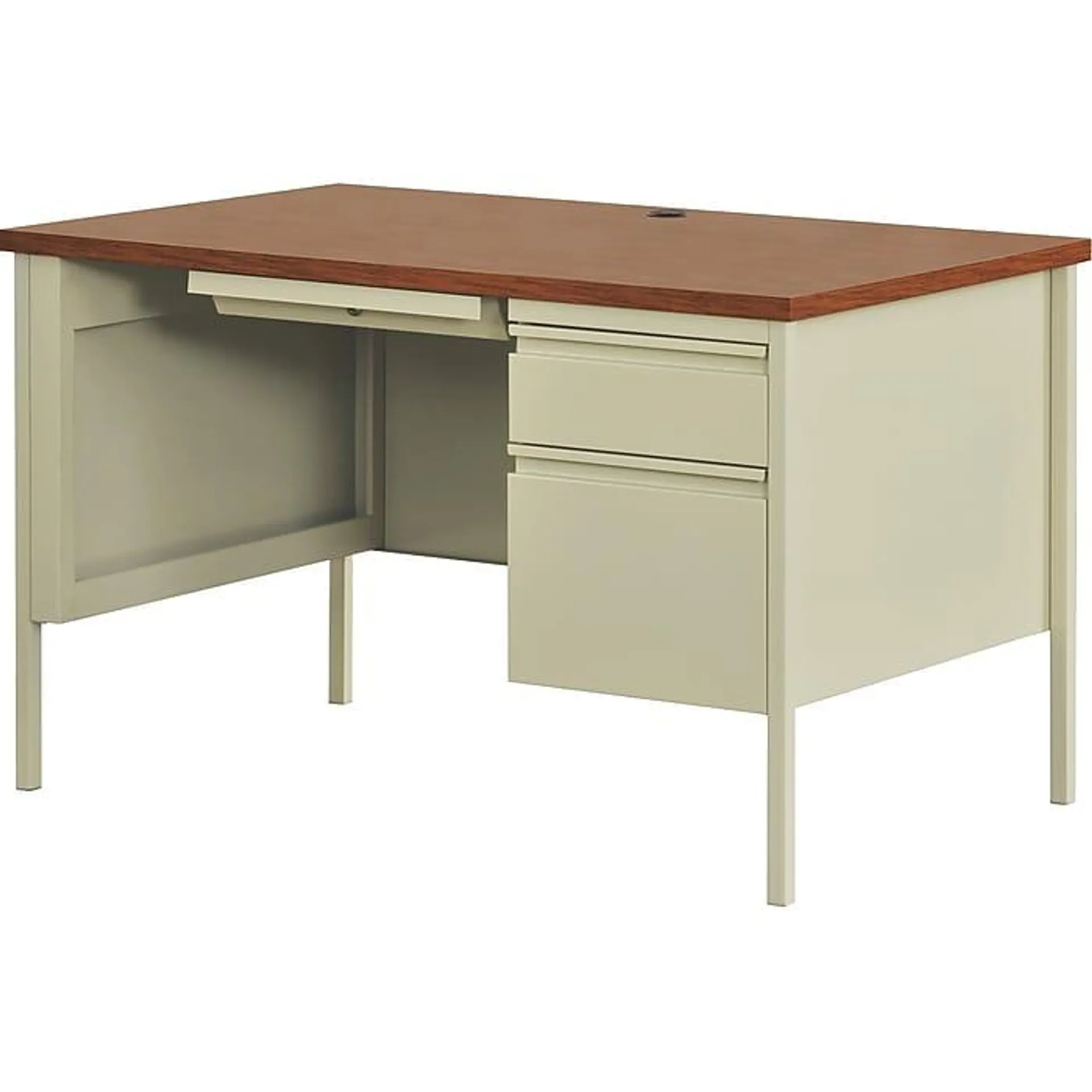 Hirsh 48"W Single-Pedestal Desk,