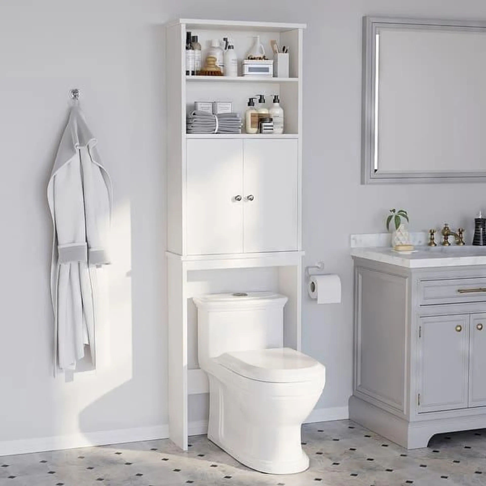 Futzca Over The Toilet Storage Cabinet with Door