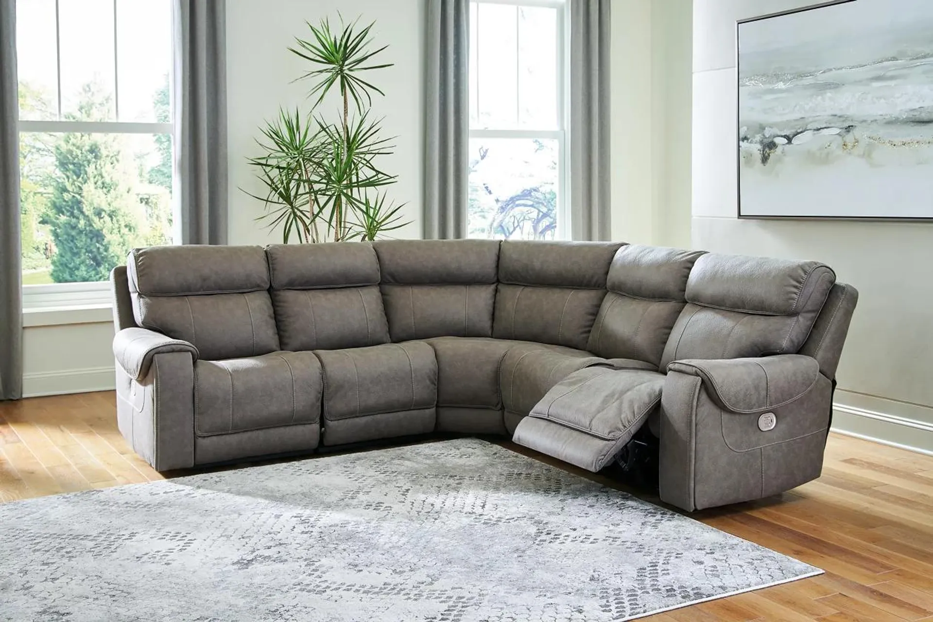 Starbot 5-Piece Dual Power Reclining Modular Sectional