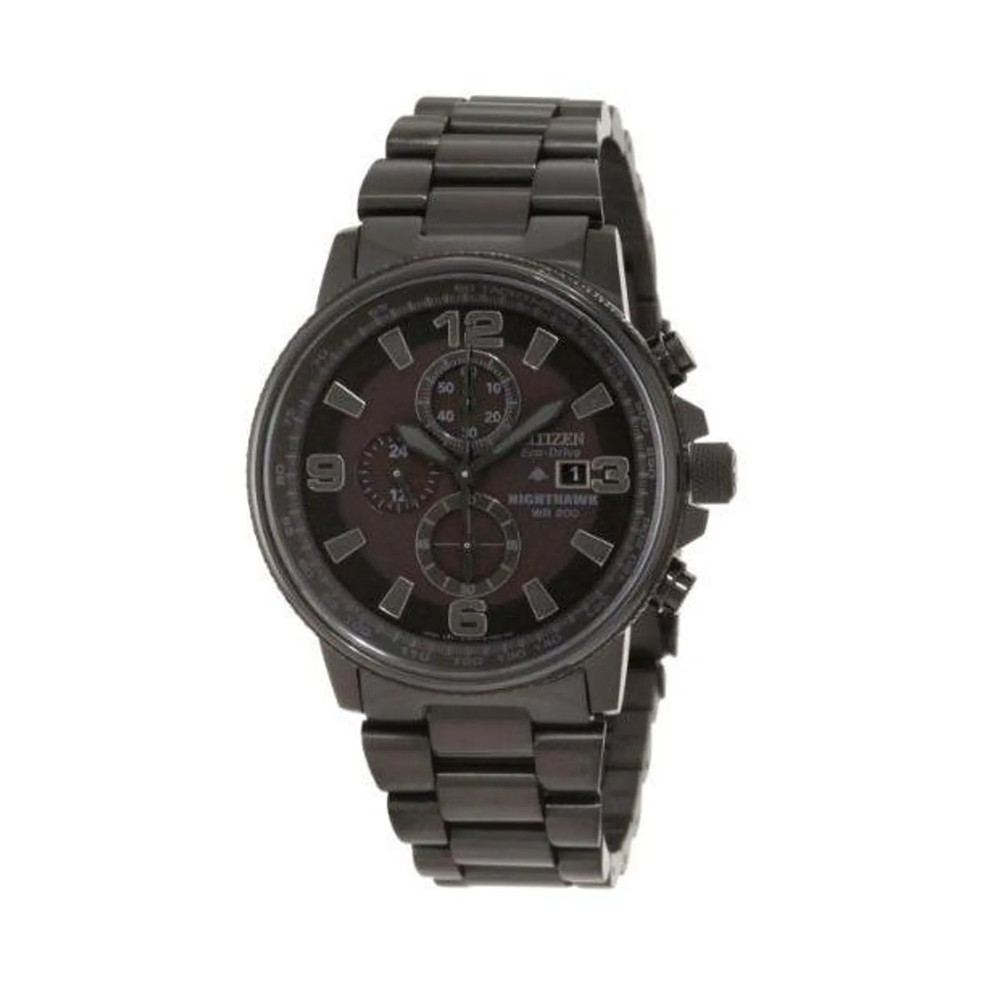 Citizen Mens Eco-Drive Blackout Promaster Nighthawk Watch - Black Stainless Steel