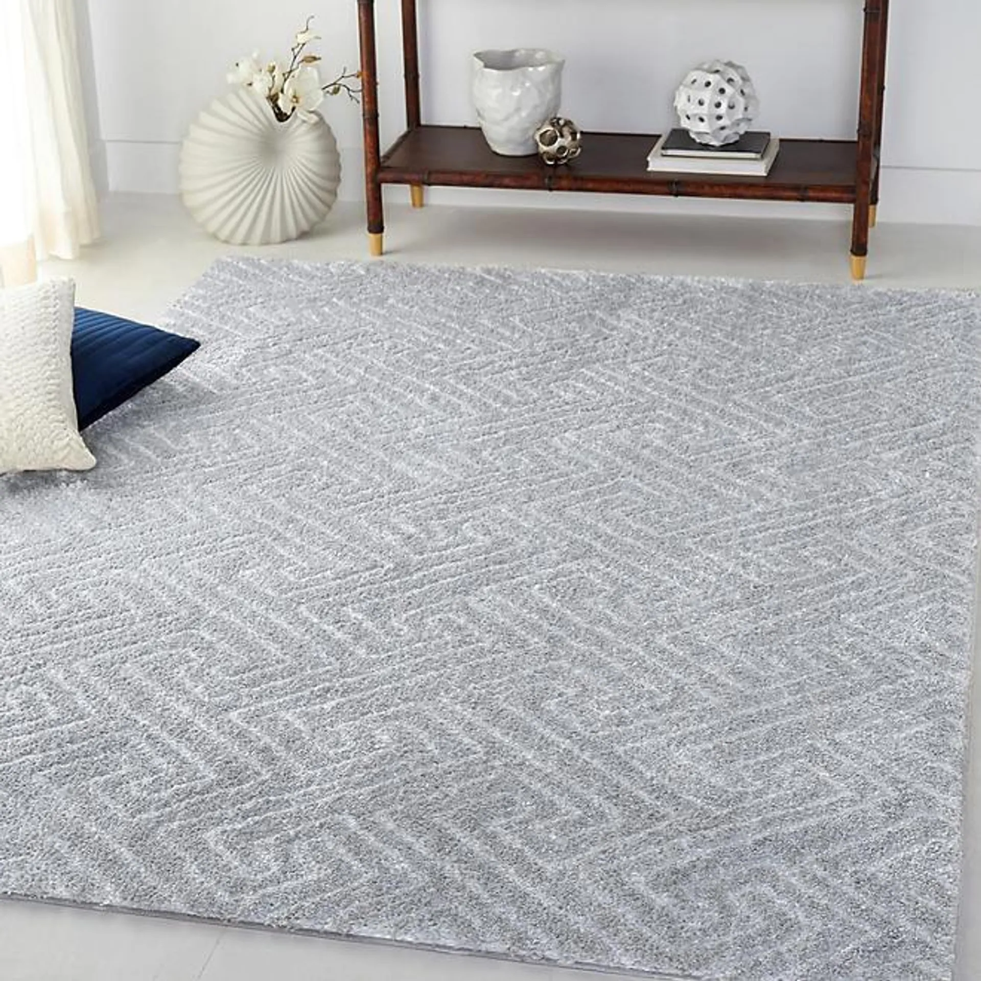 Geo Shag Geometric Design Area Rug, 5' x 8', Assorted Colors