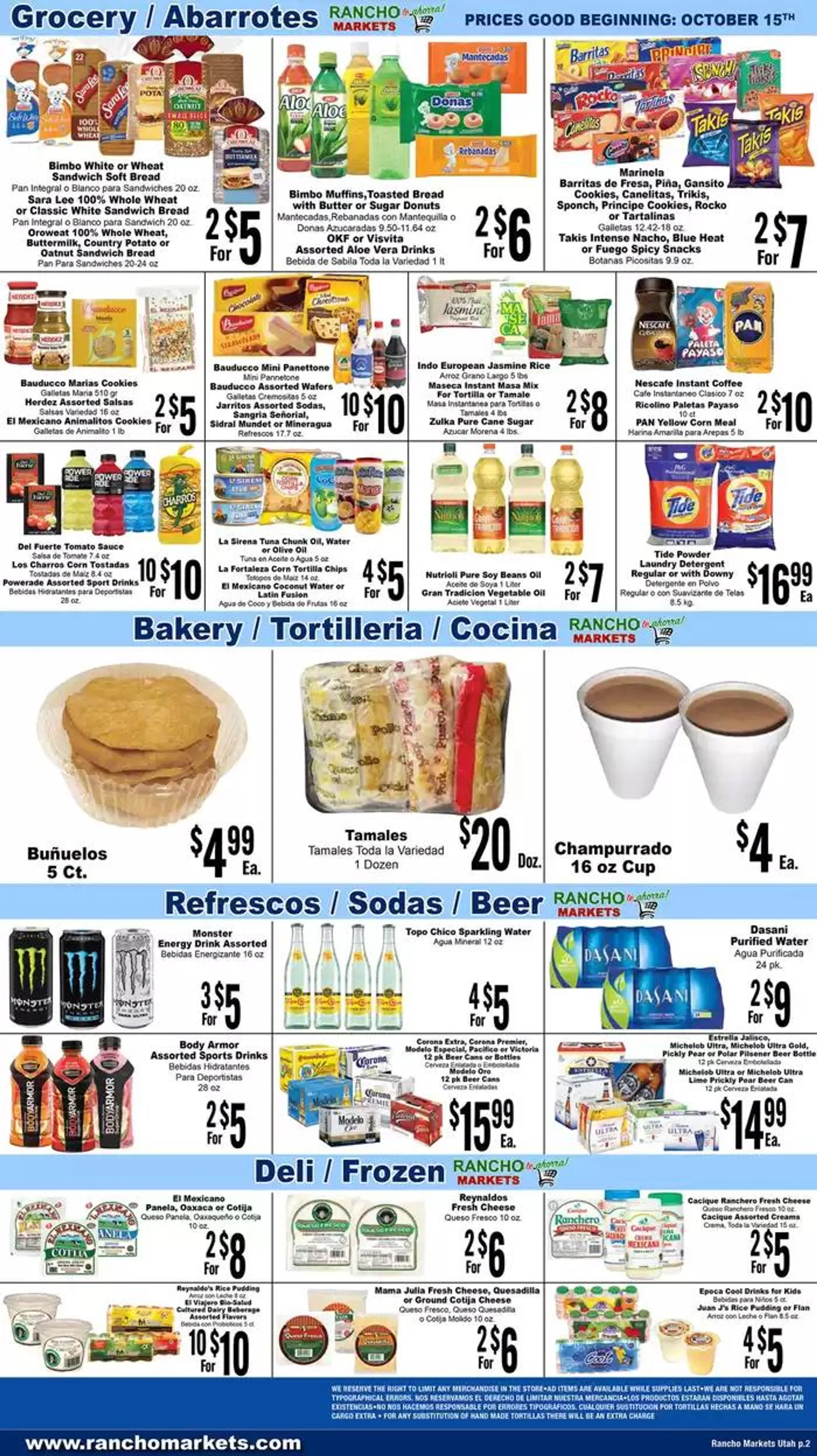 Weekly ad Flyer Rancho Markets from October 15 to October 29 2024 - Page 2