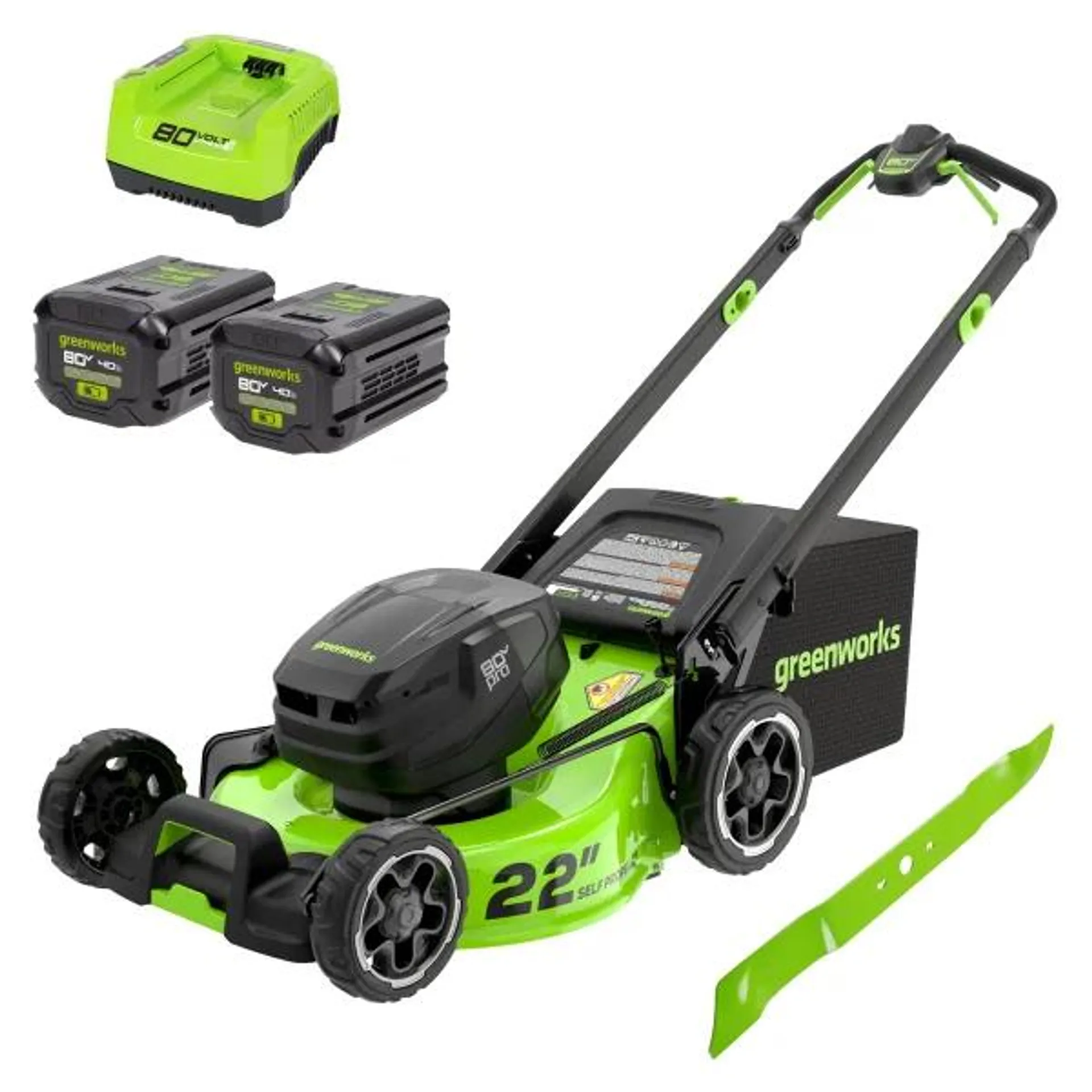 Greenworks 80V 22" Dual Blade Mower