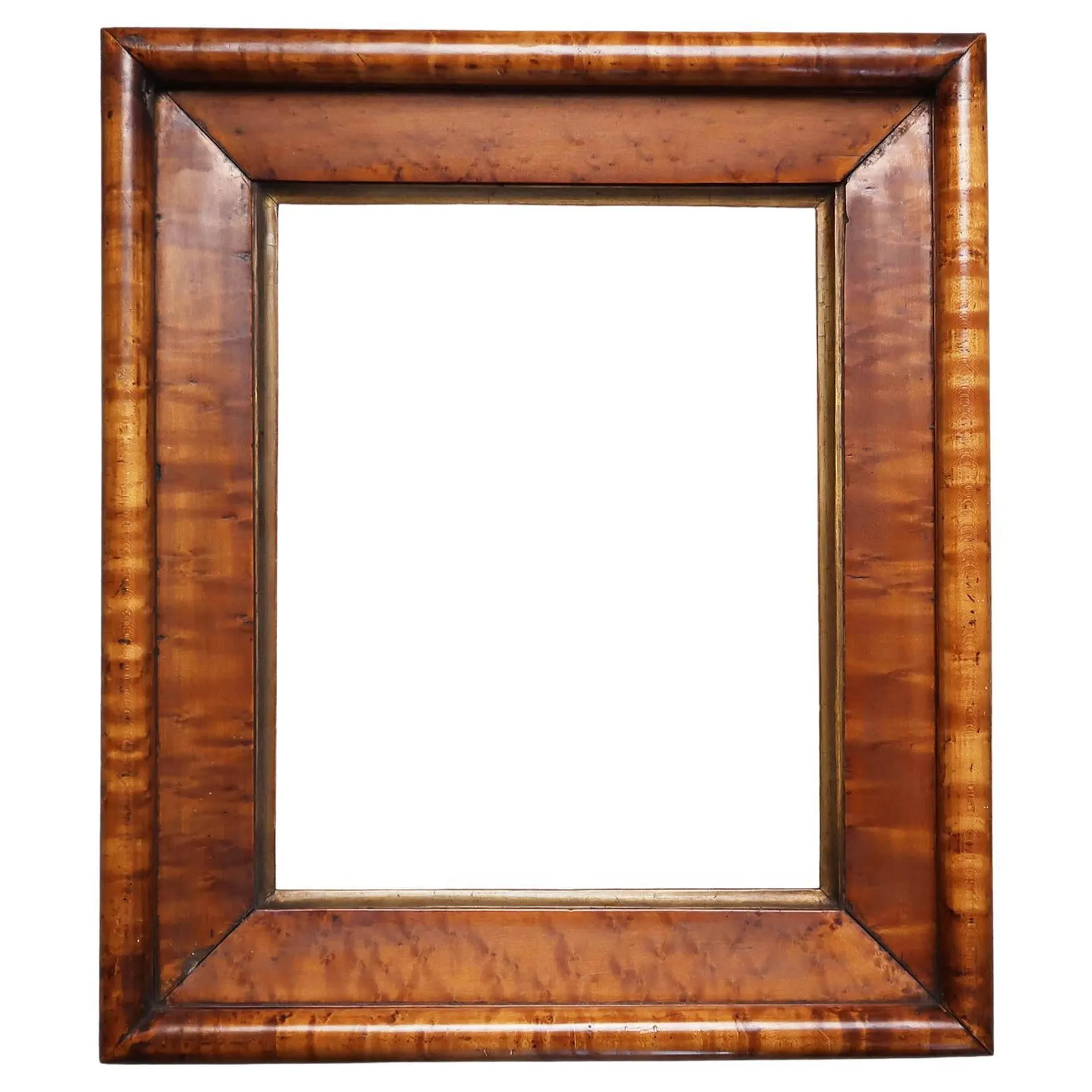 Birds Eye Maple Picture Frame. English, Early 19th Century