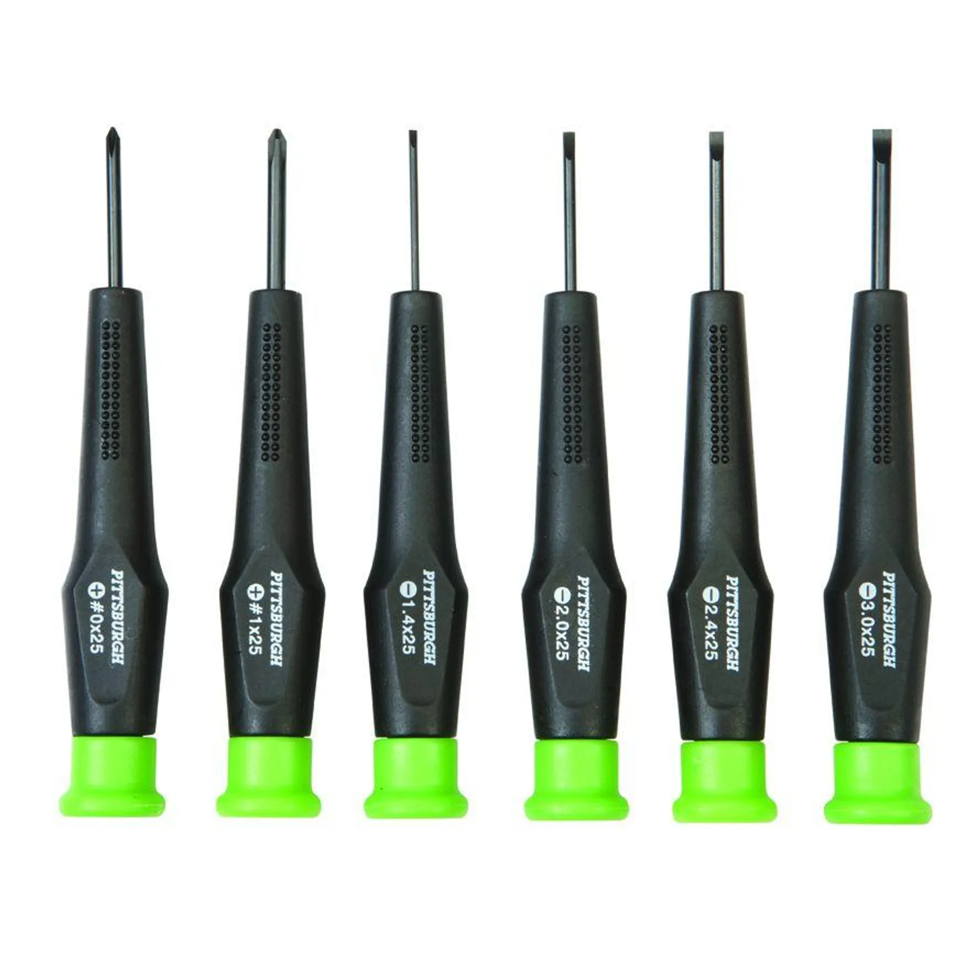 Precision Screwdriver Set with Molded Handles, 6 Piece