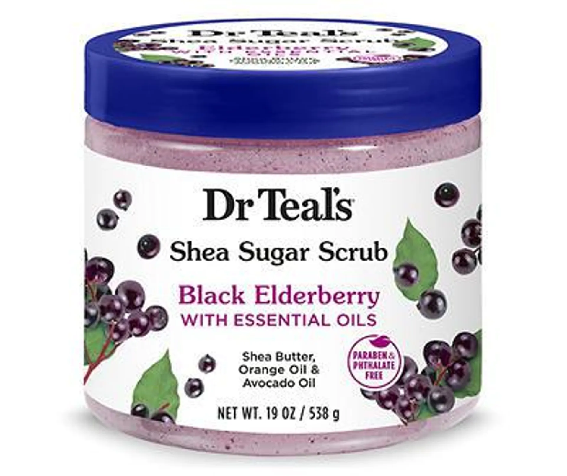 Black Elderberry & Essential Oils Shea Sugar Scrub, 19 Oz.