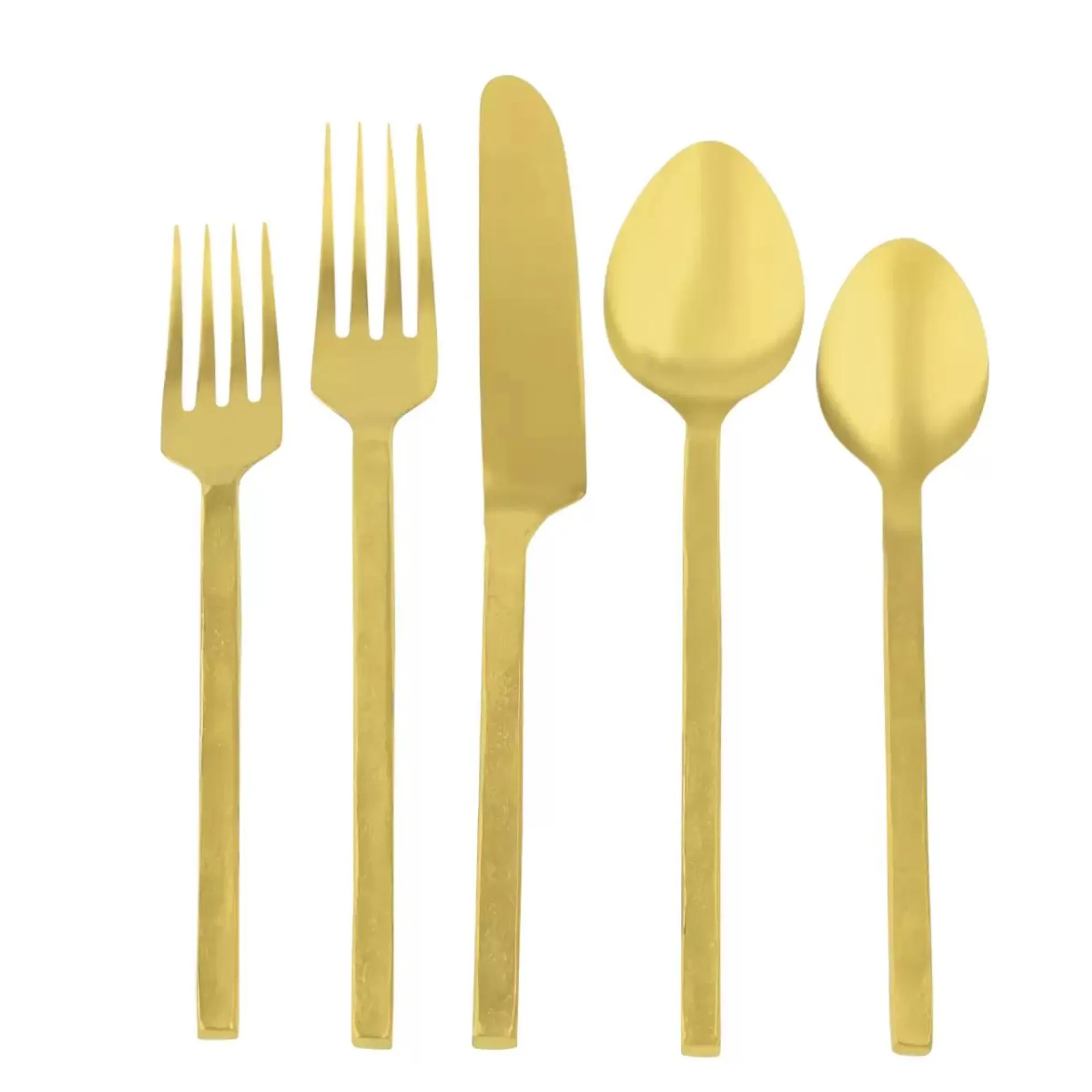 Flatware Set Gold Set of 5