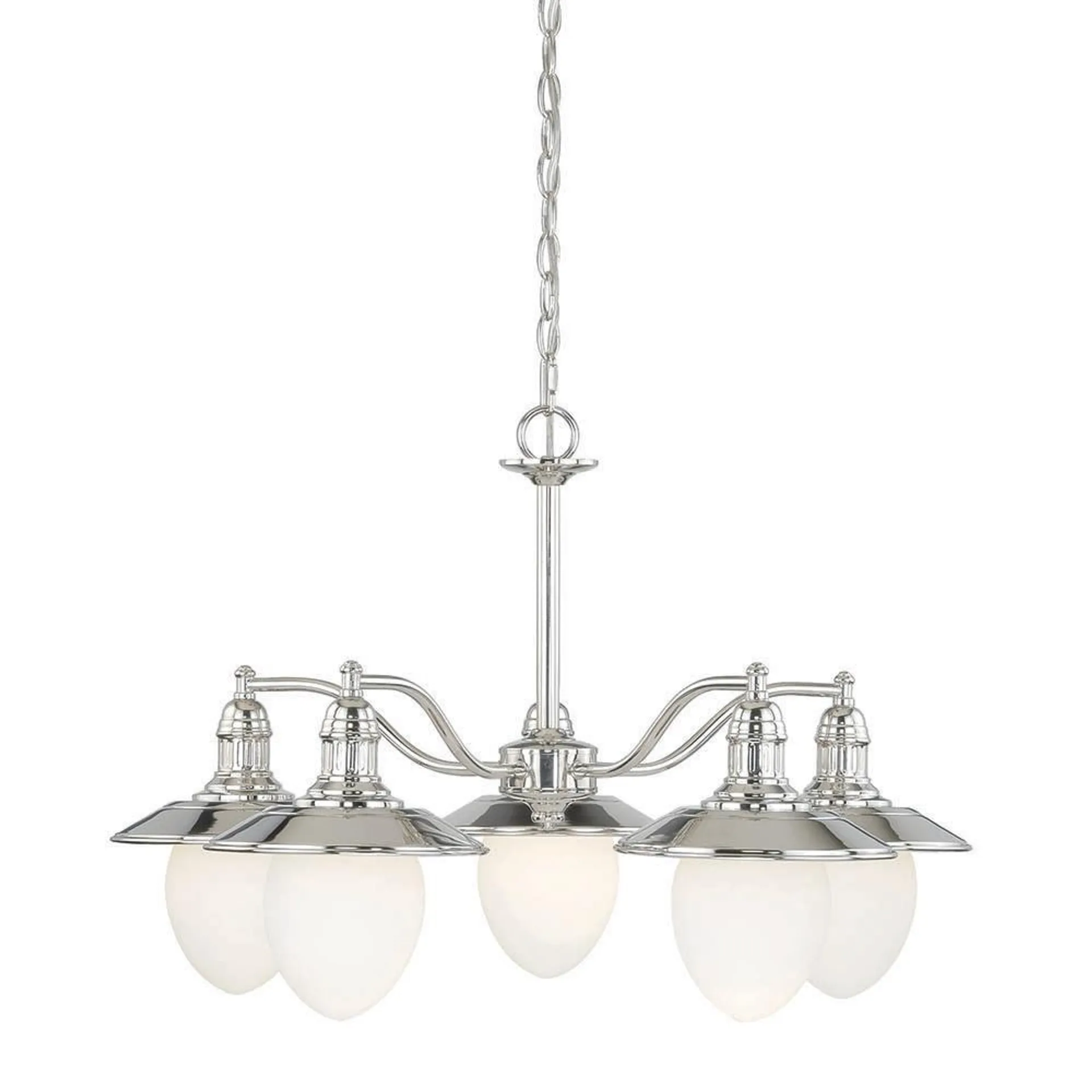 Patriot Lighting® Marina Bay 5-Light Polished Nickel Chandelier