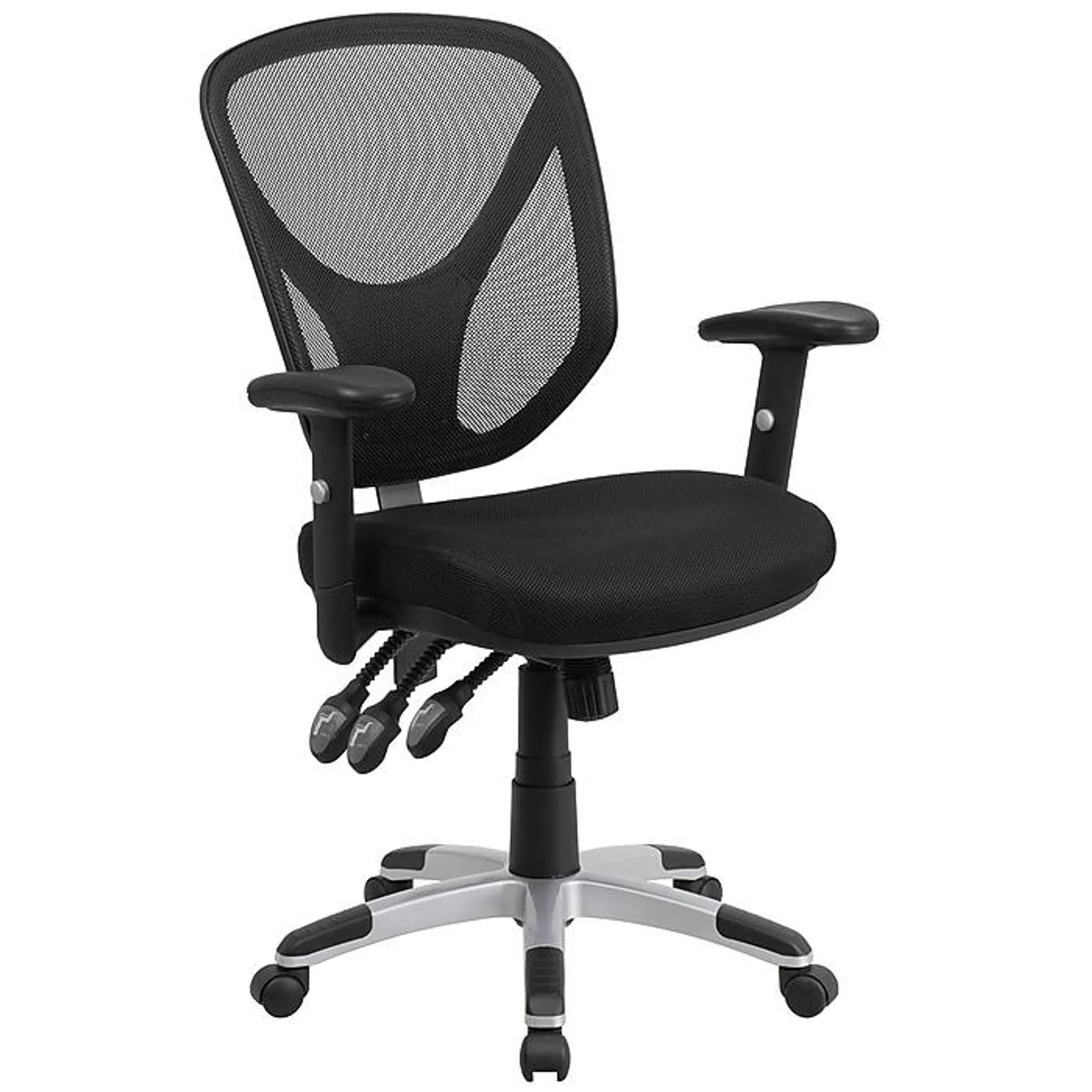 Flash Furniture Sam Ergonomic Mesh Swivel Mid-Back Multifunction Task Office Chair,