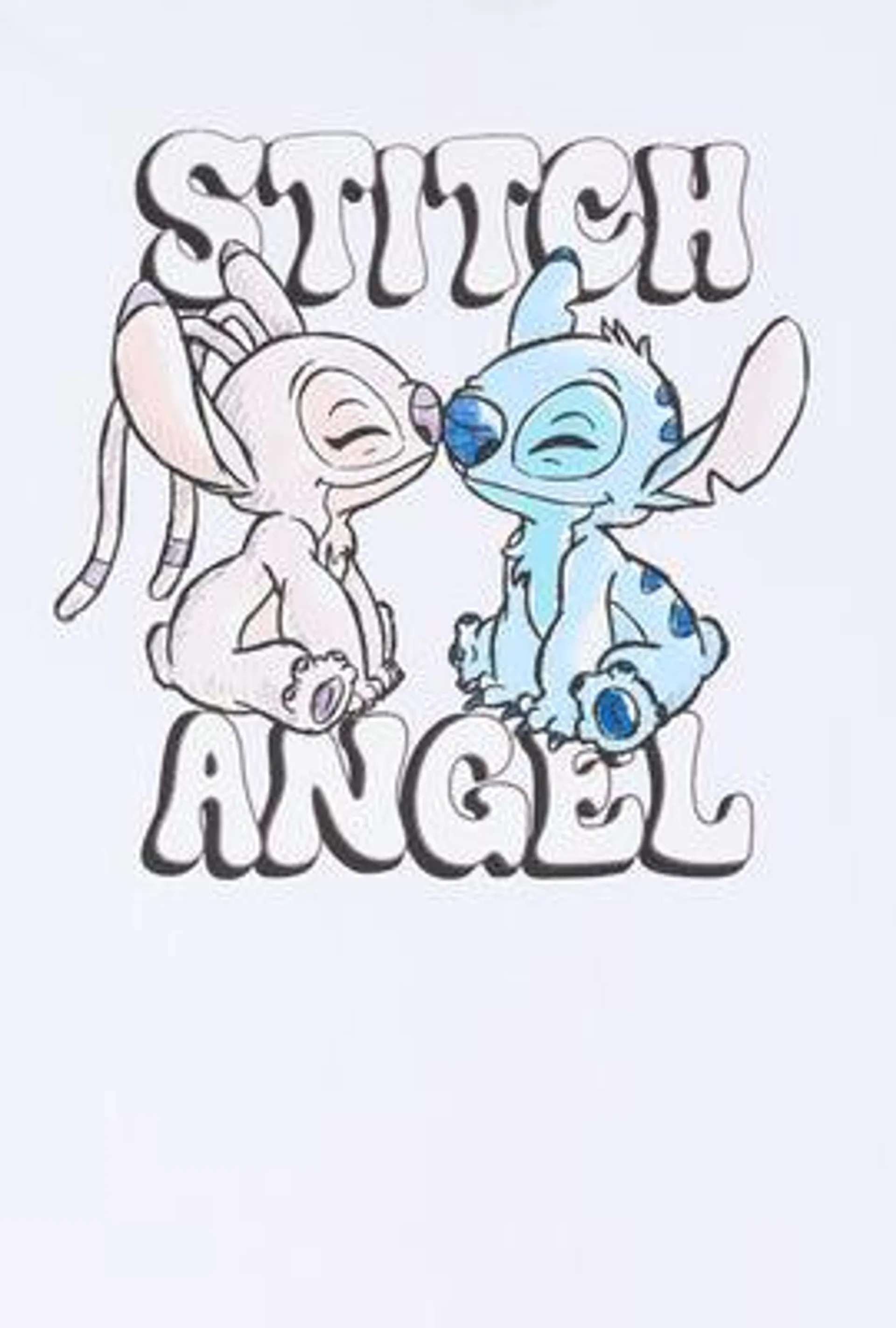 Stitch & Angel Snuggled Graphic Boyfriend T-Shirt