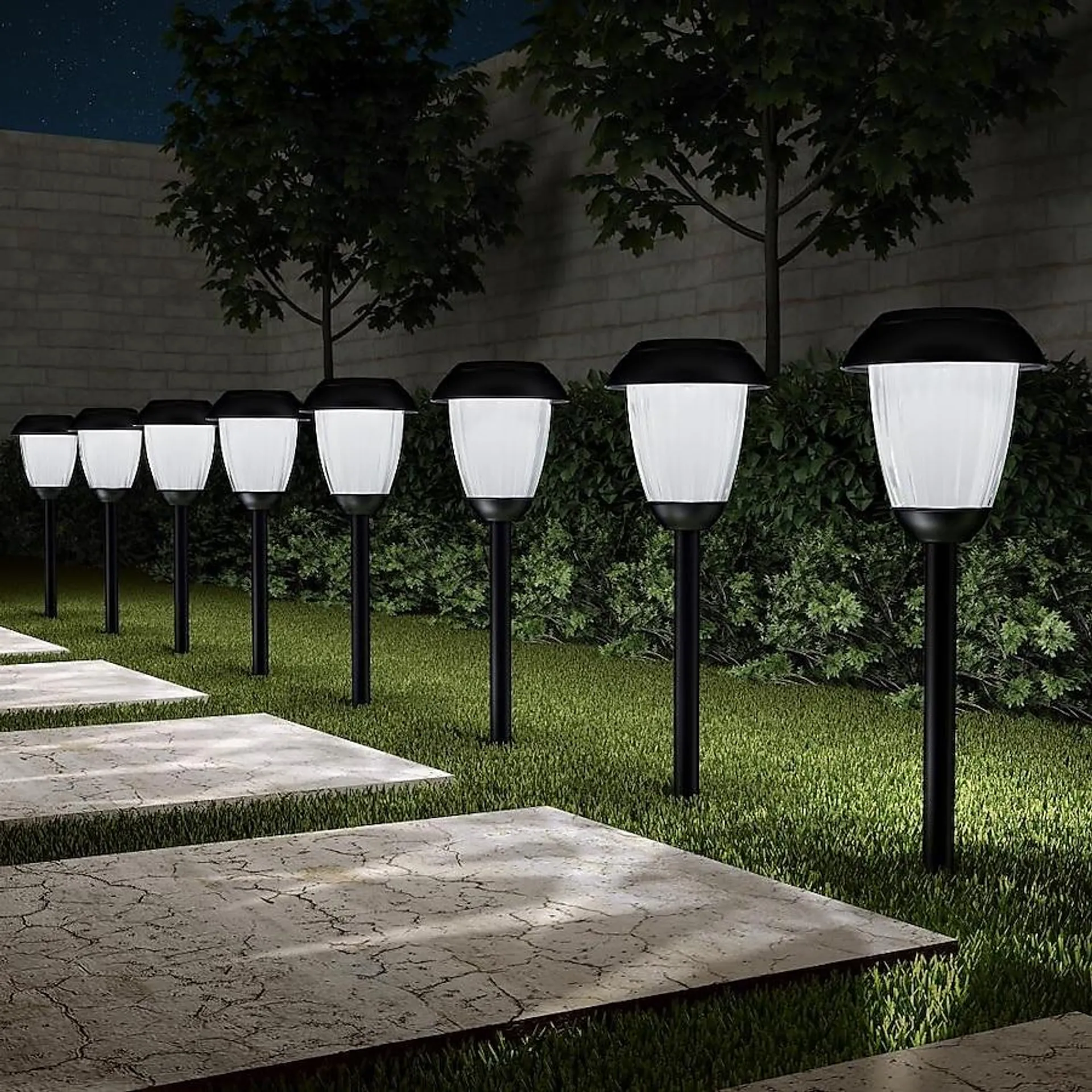 Nature Spring Outdoor Lights 6-Lumen 1-Watt Black Solar LED Spot Light Kit