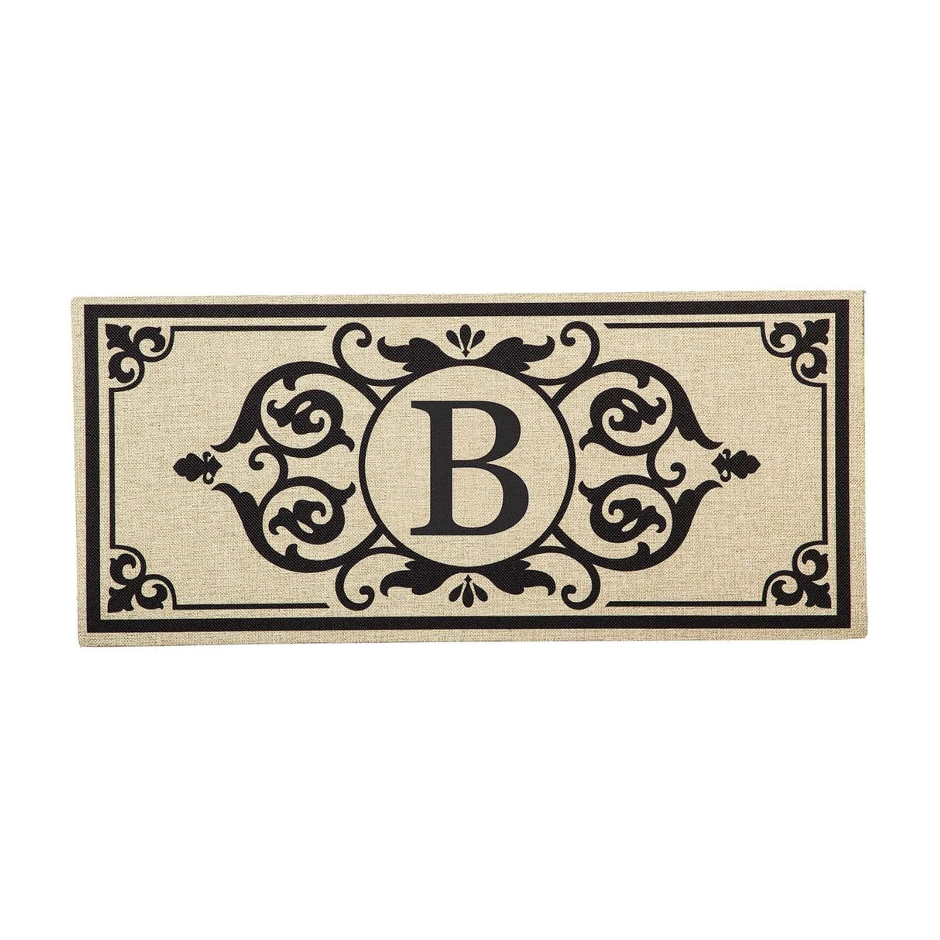 Cambridge Letter B Monogram Burlap Sassafras Switch Mat