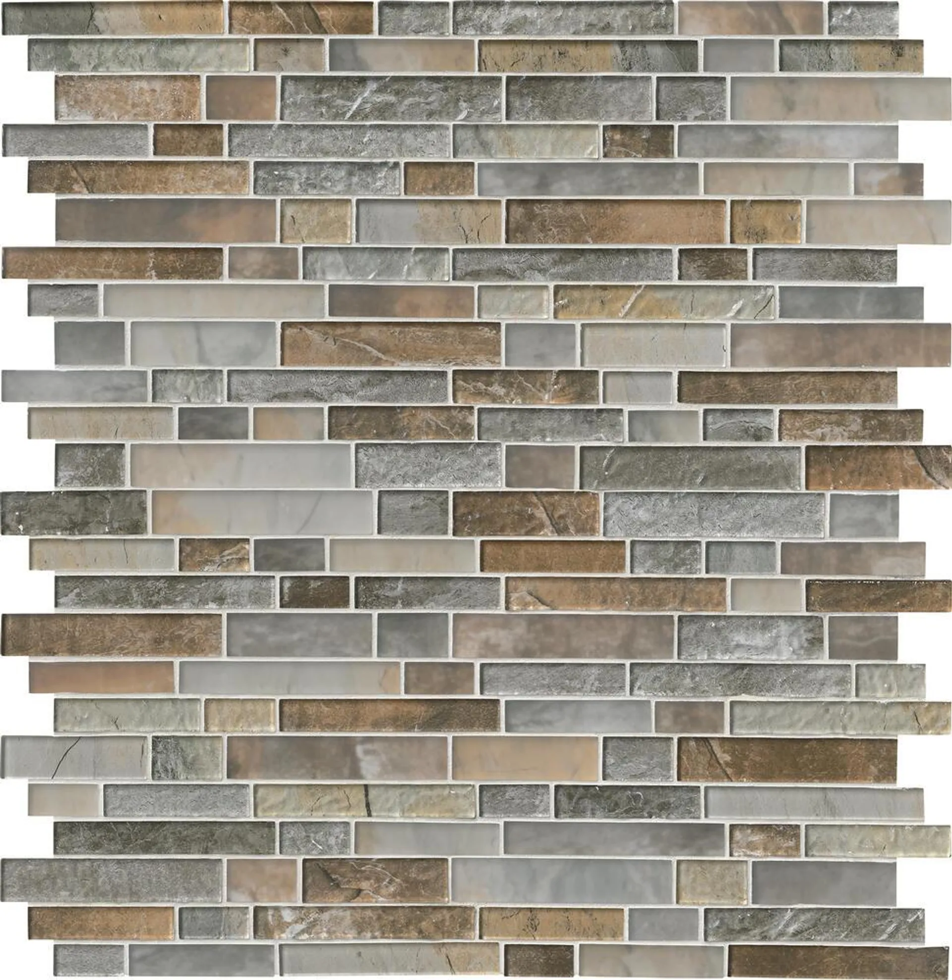 MS International Taos 12 x 13 Interlocking Glass Mosaic Tile