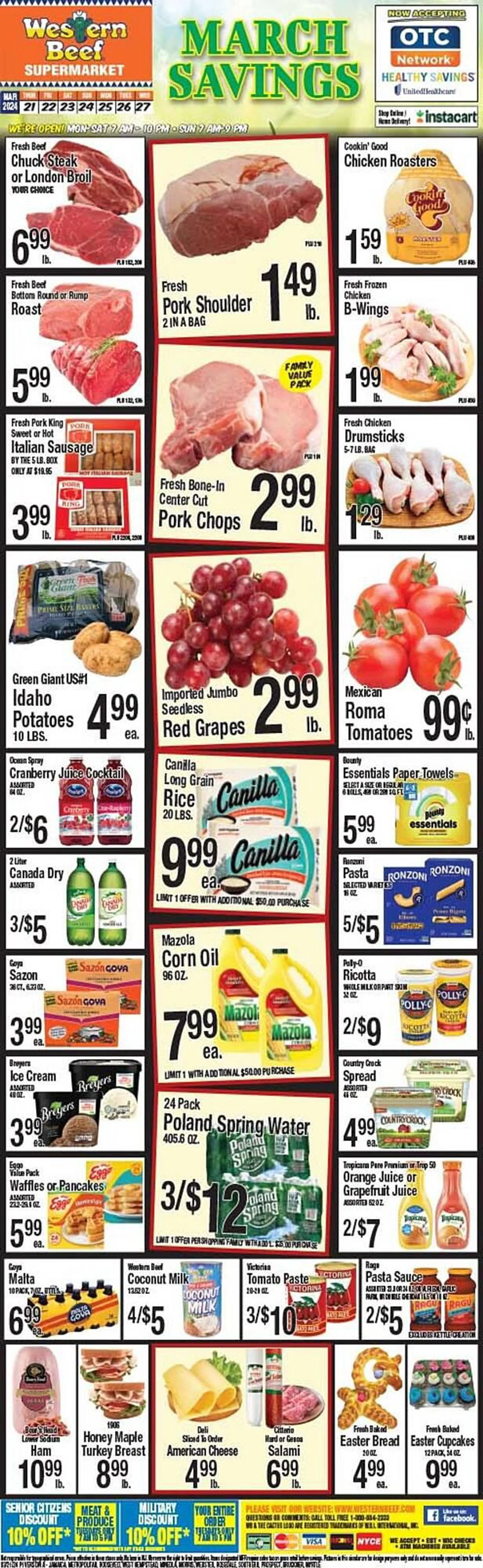 Weekly ad Western Beef Weekly Ad from March 21 to March 27 2024 - Page 1