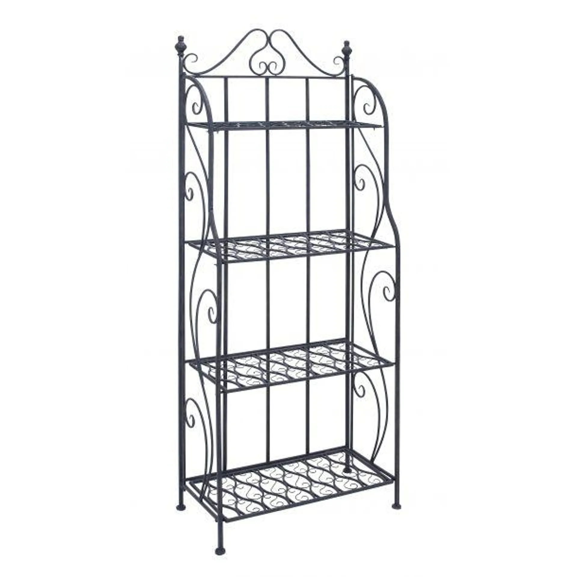 Black Iron Traditional Baker's Rack, 64x25x12