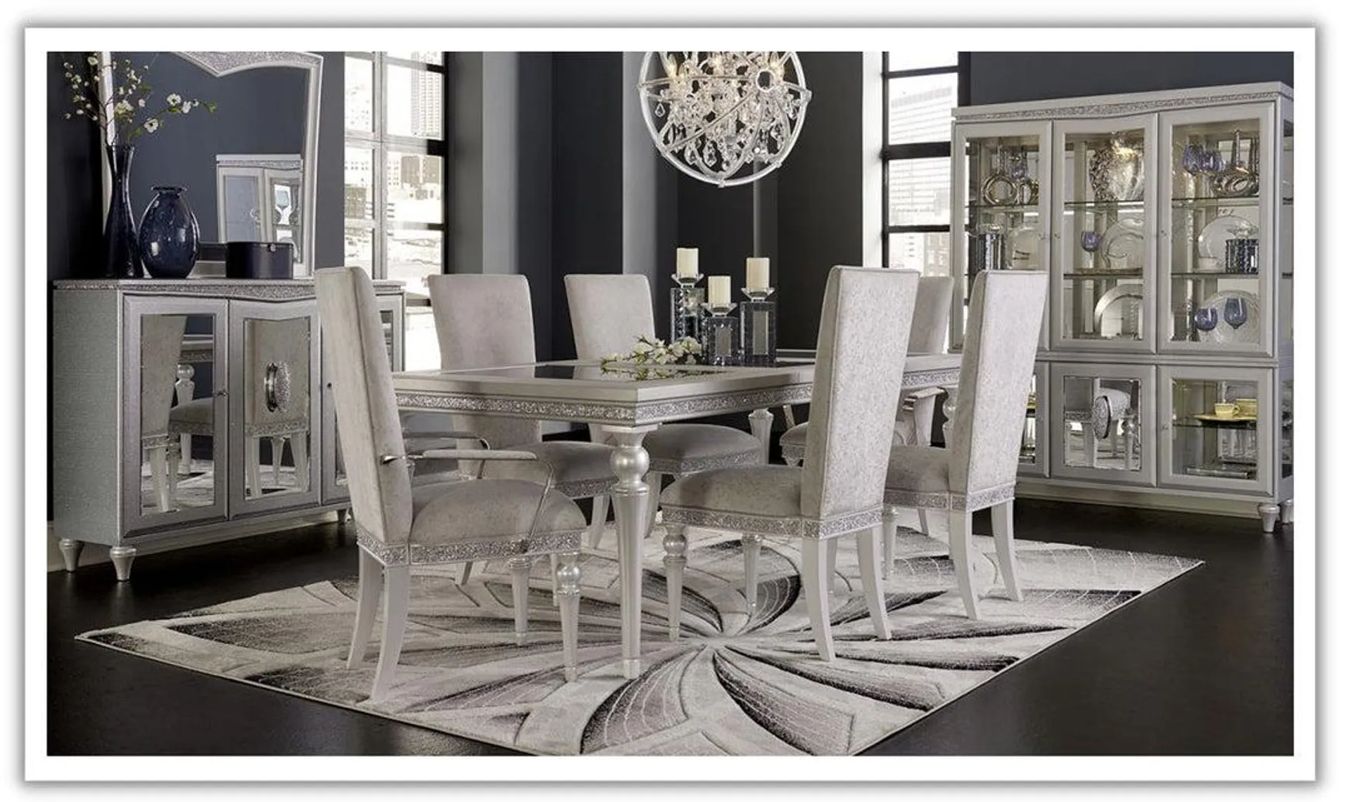 AICO Melrose 7/9 Pieces Dining Room Set