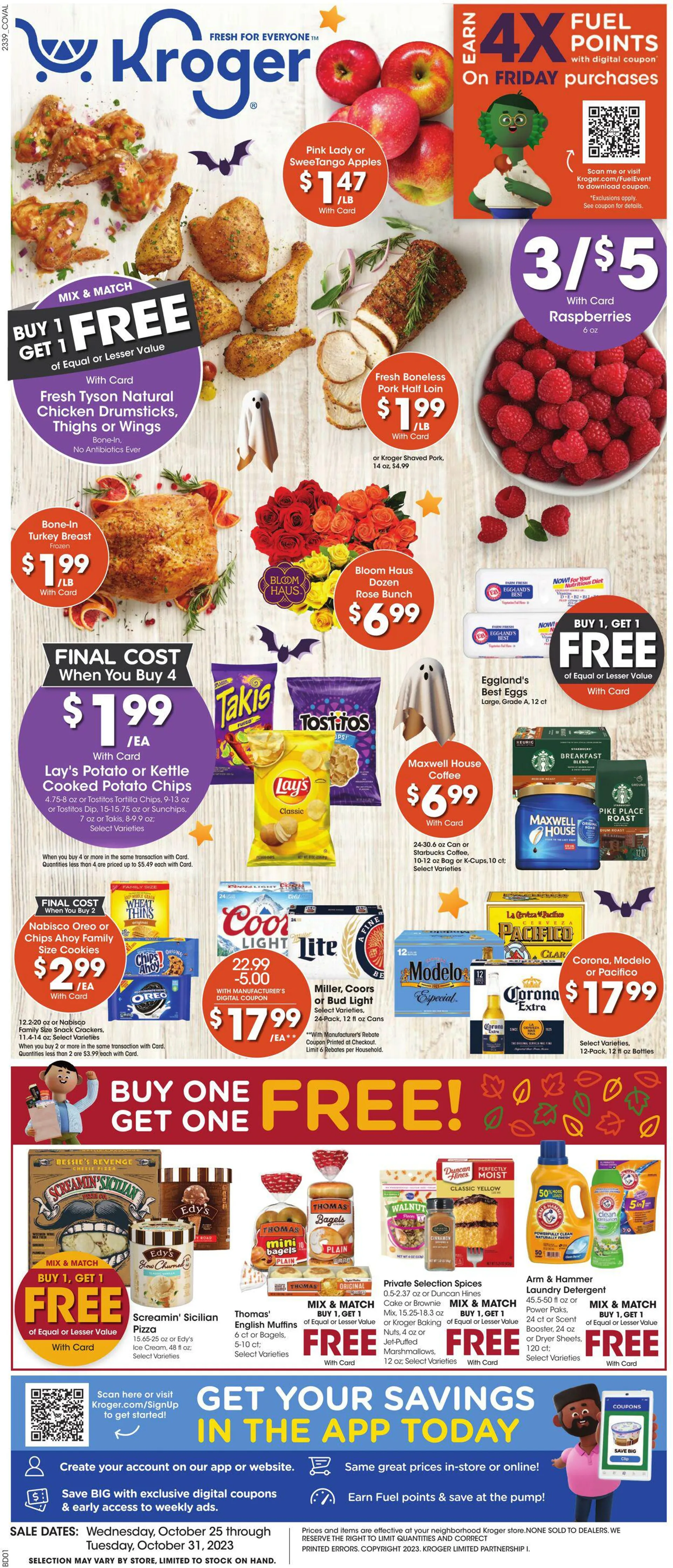 Weekly ad Kroger Current weekly ad from October 25 to October 31 2023 - Page 1