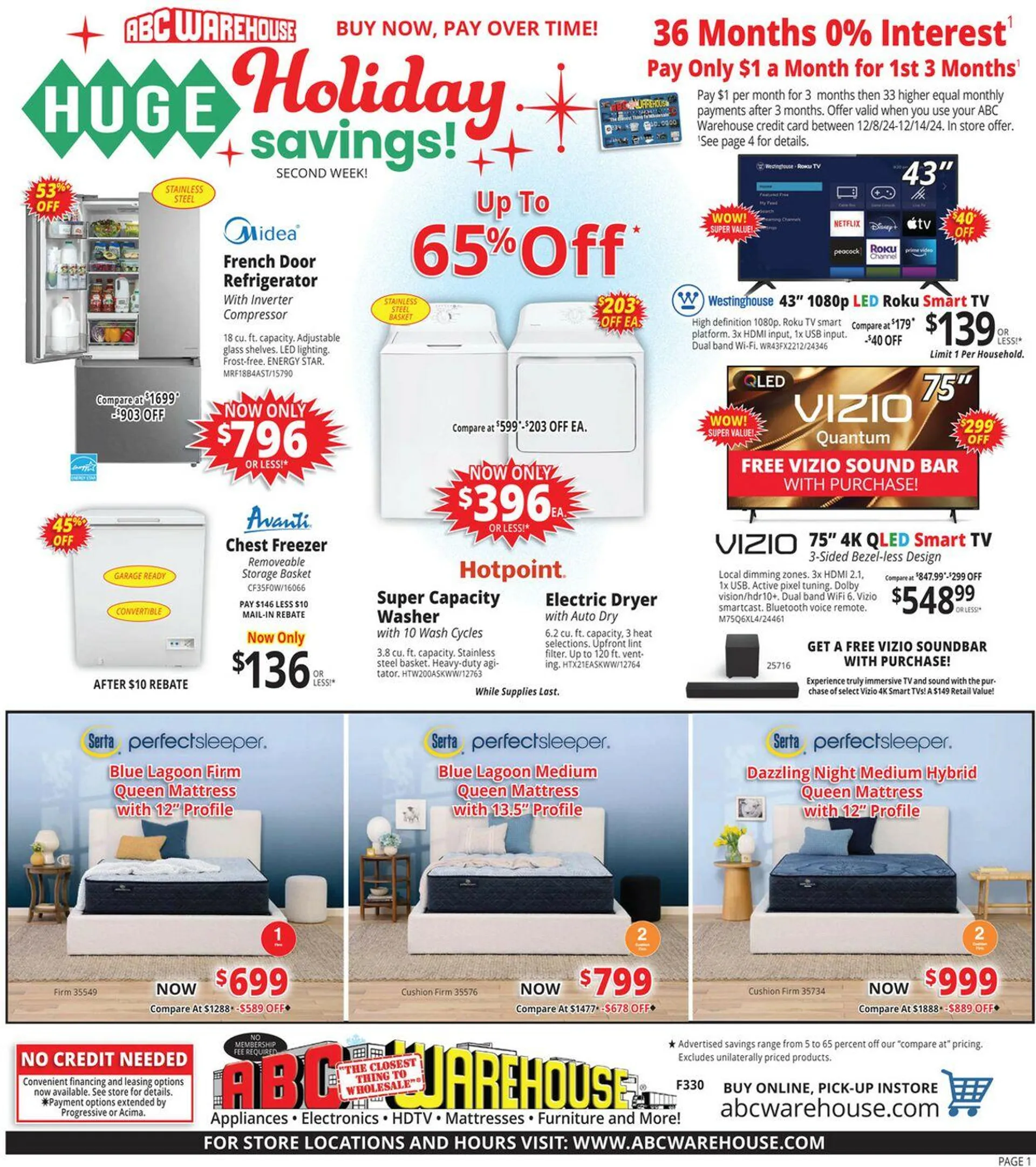 ABC Warehouse Current weekly ad - 1