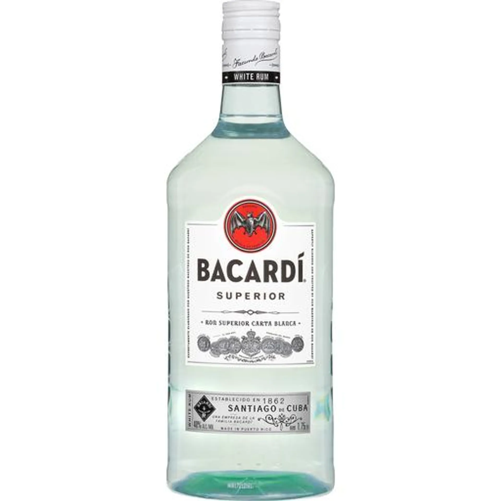 Bacardi White Rum, 1.75 L bottle