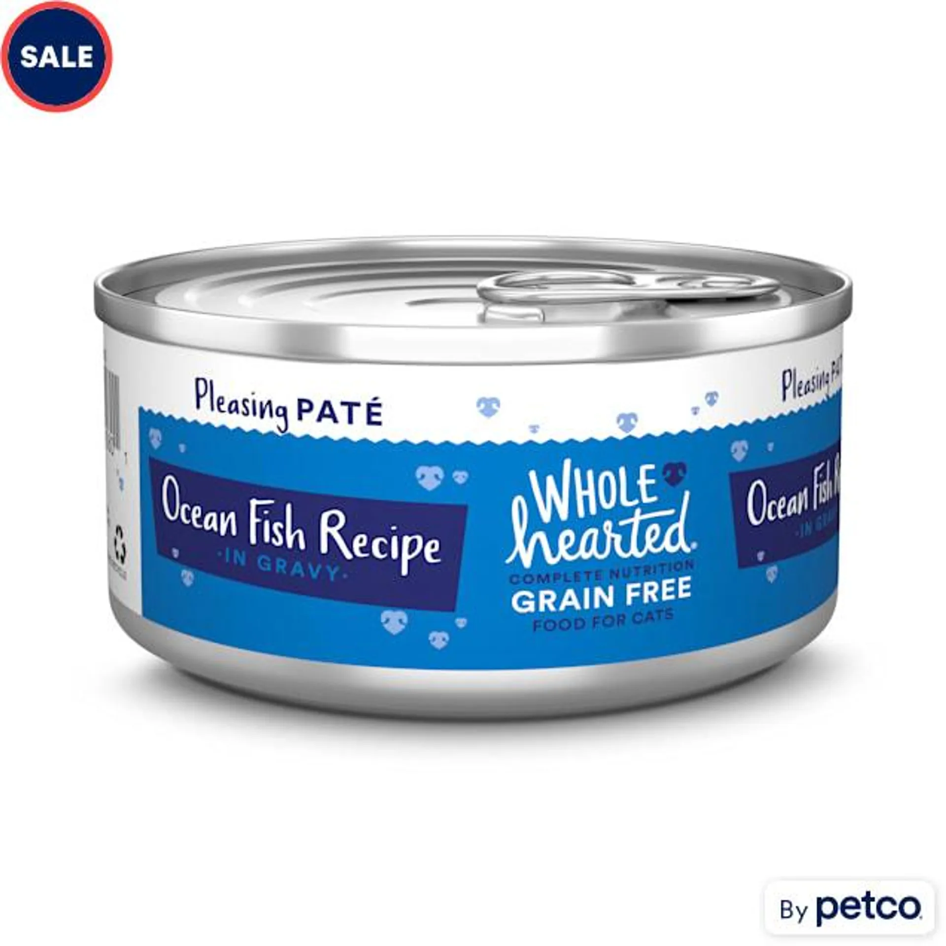 WholeHearted Grain Free Ocean Fish Recipe Pate Adult Wet Cat Food, 5.5 oz., Case of 12