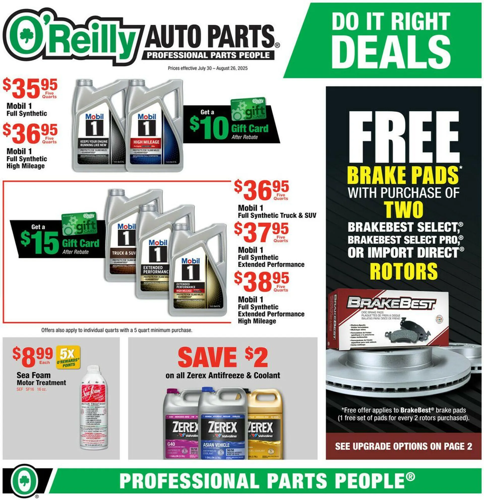 Weekly ad O’Reilly Auto Parts from July 30 to August 26 2025 - Page 1
