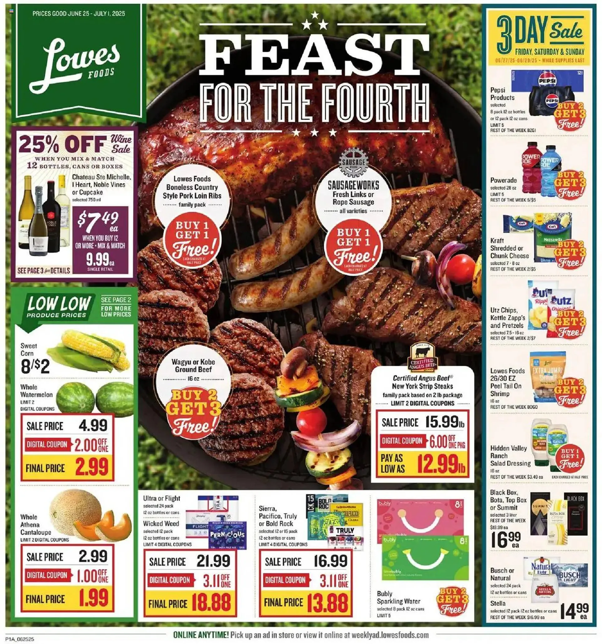 Weekly ad Lowes Foods Weekly Ad from June 25 to July 1 2025 - Page 1