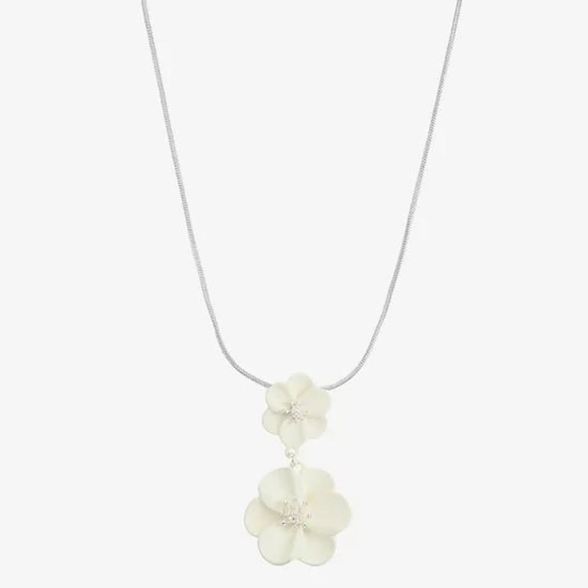 Liz Claiborne 17 Inch Snake Flower Pendant Necklace