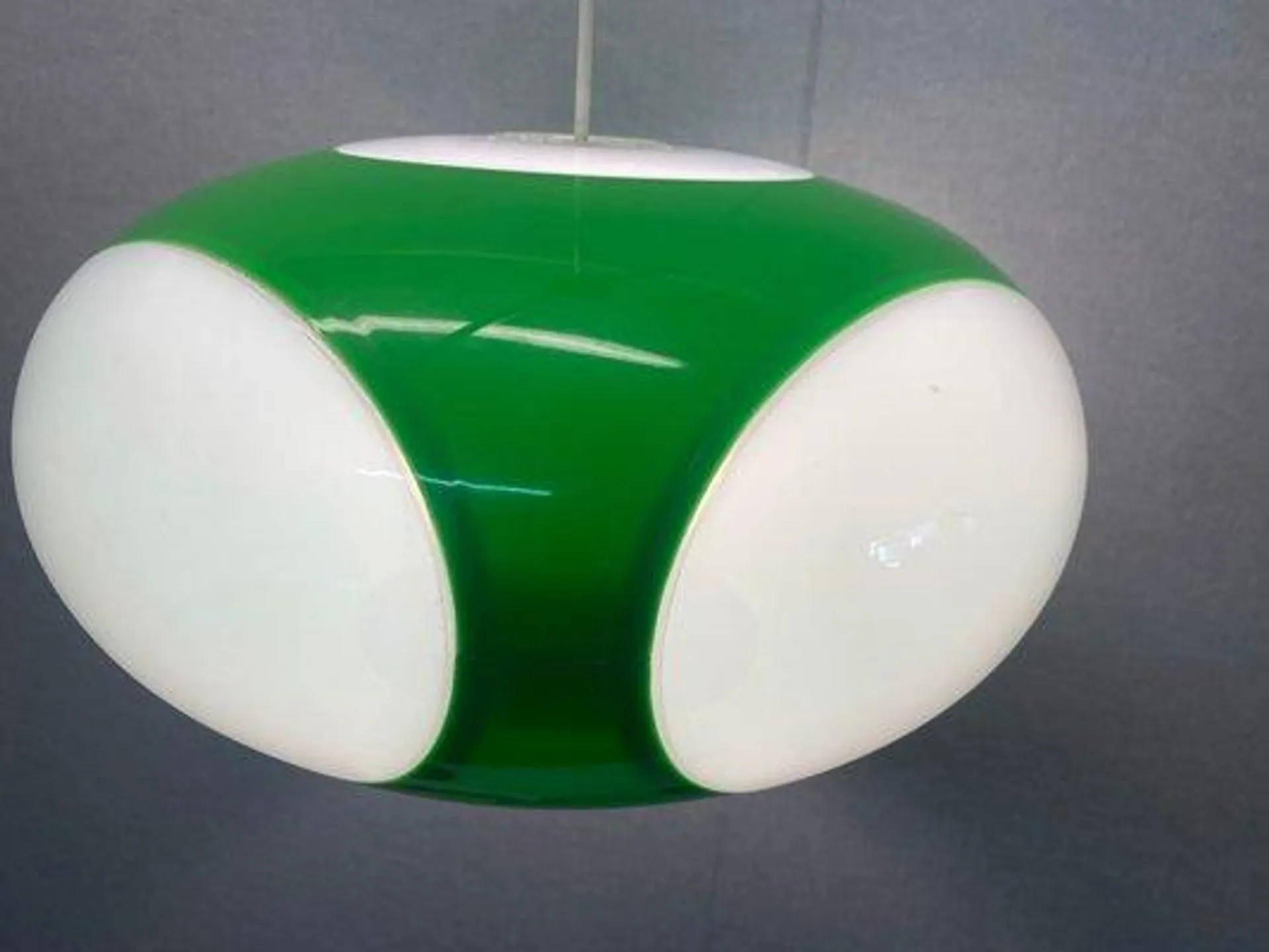 Vintage Colani Ufo Ceiling Lamp in Green Plastic from Massiv Belgium, 1970s