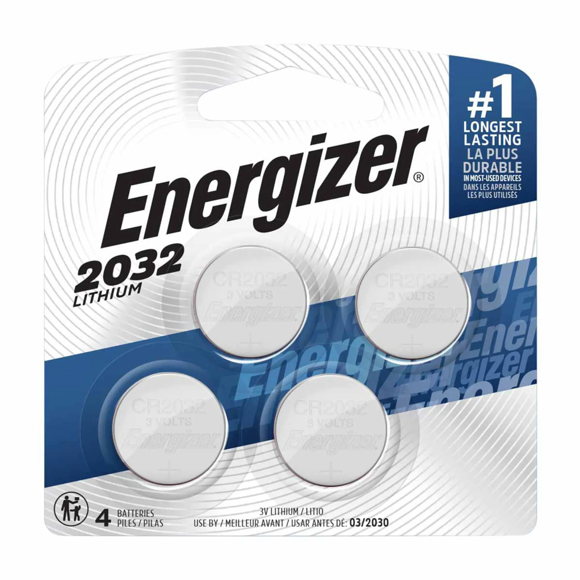 Energizer 2032 3v Lithium Coin Batteries, 4 Ct