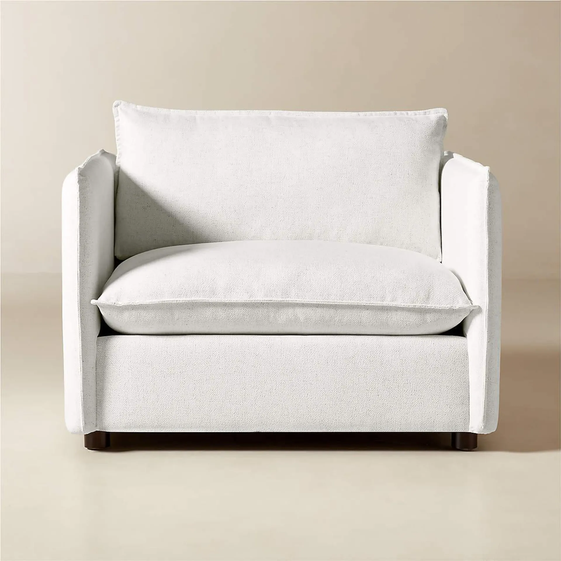 Corroy White Performance Fabric Chair and a Half