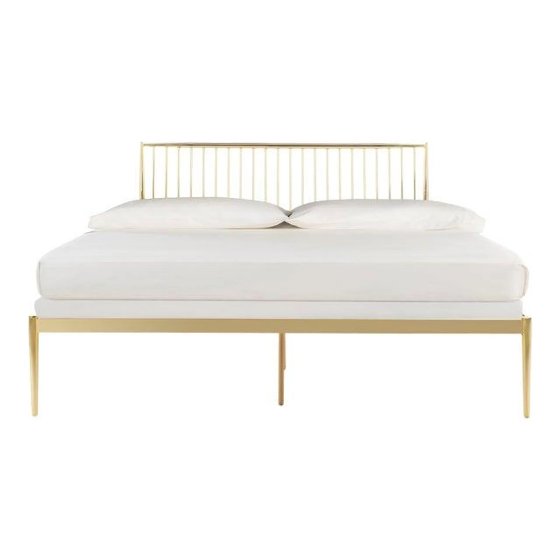 Metal Queen Bed in Gold