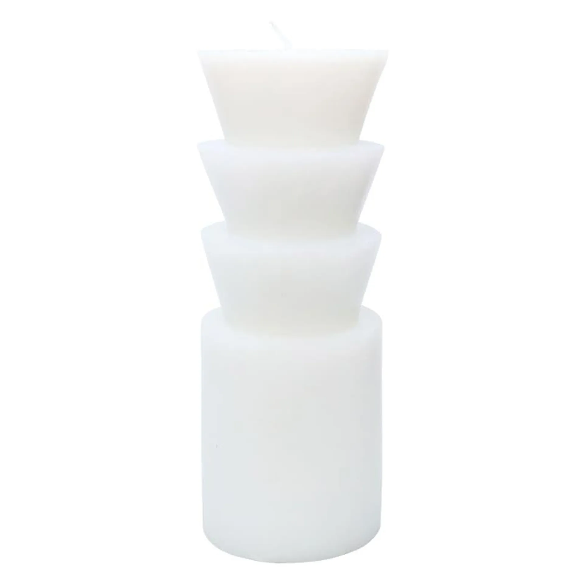 Crosby St. White Unscented Totem Pillar Candle, 2x6