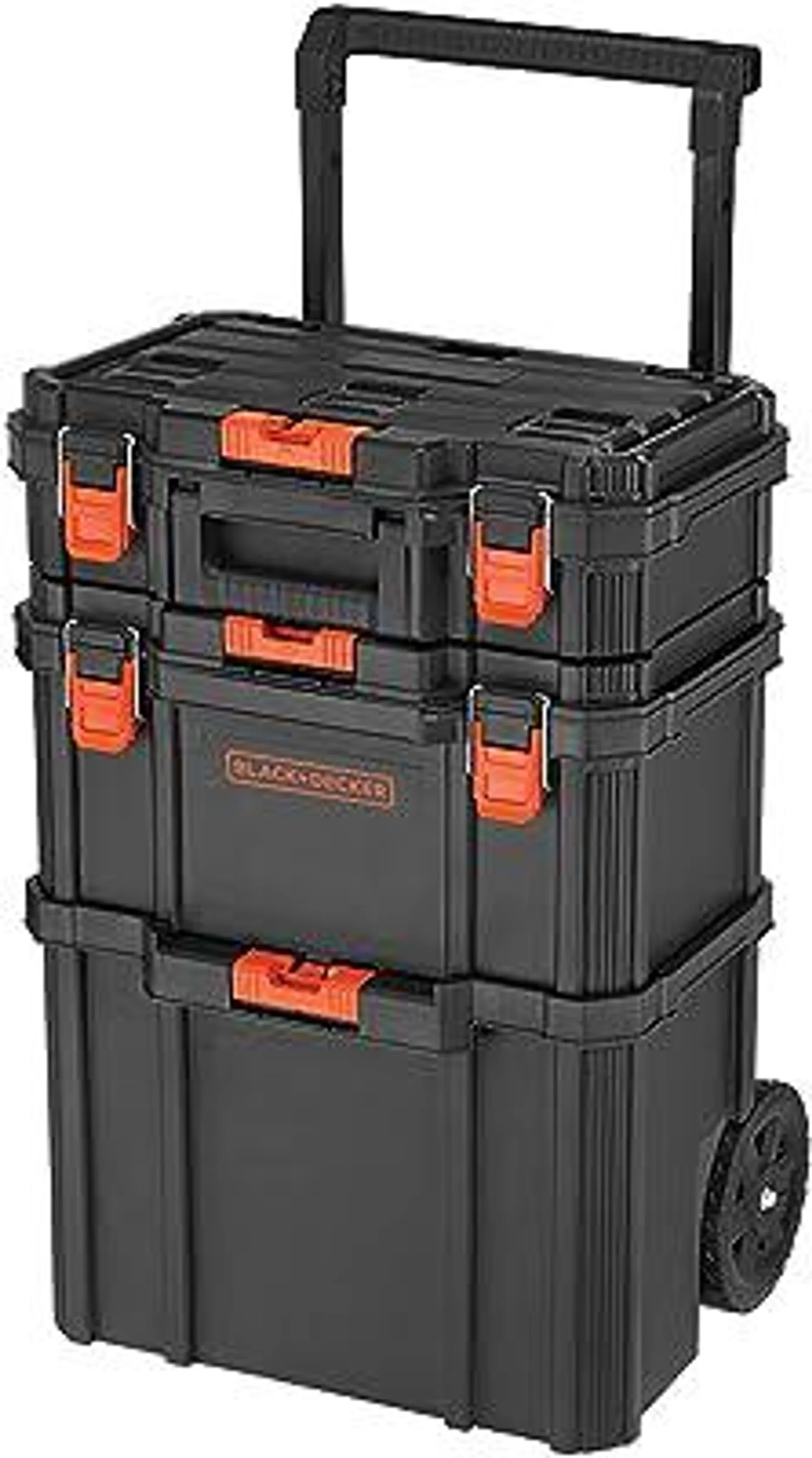 beyond by BLACK+DECKER BLACK+DECKER BDST60500APB Stackable Storage System - 3 Piece Set (Small, Deep Toolbox, and Rolling Tote)