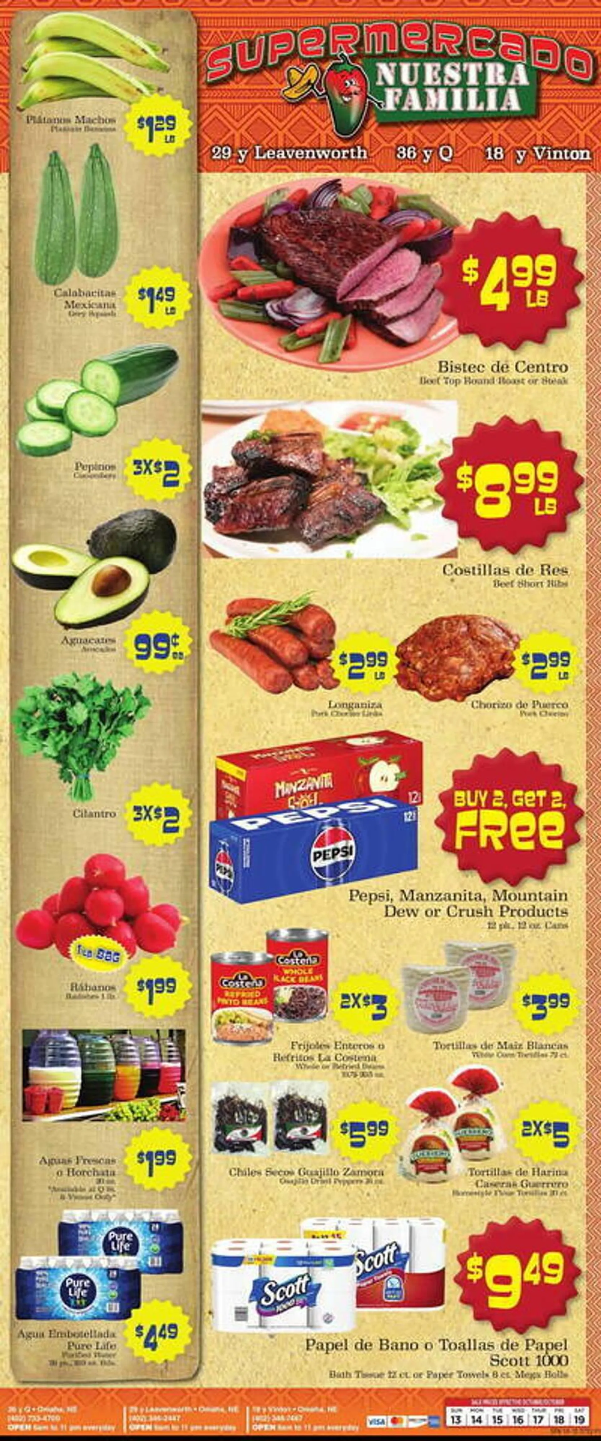 Supermercado Nuestra Familia Weekly Ad - 1