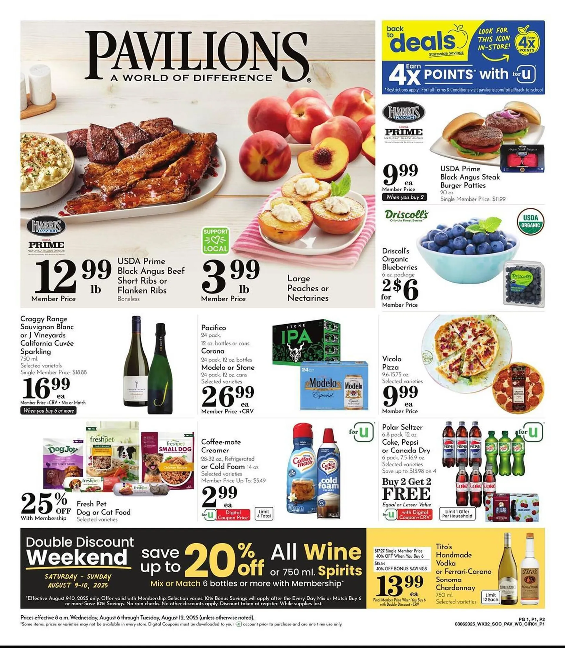 Weekly ad Pavilions Weekly Ad from August 6 to August 12 2025 - Page 1
