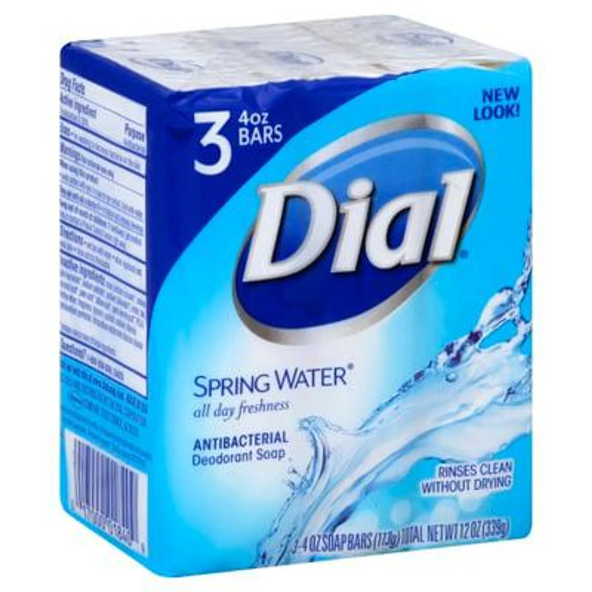 Dial, Refresh & Renew - Bar Soap, Antibacterial, Deodorant, Spring Water Scent