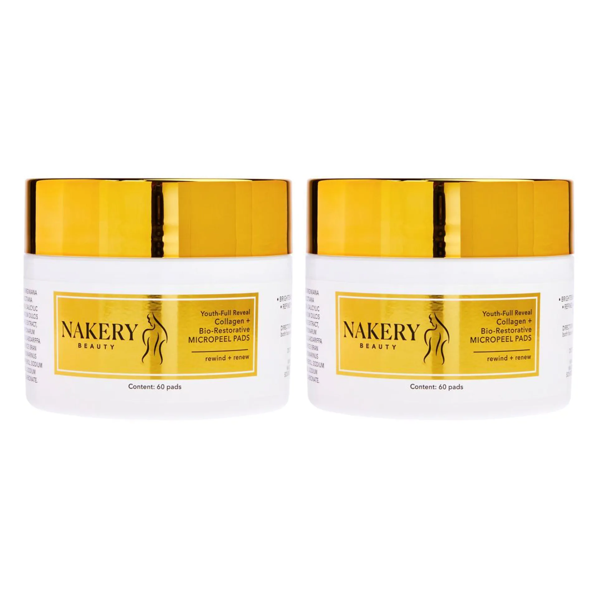 Nakery Beauty Exfoliating Collagen Pads BOGO 120-count