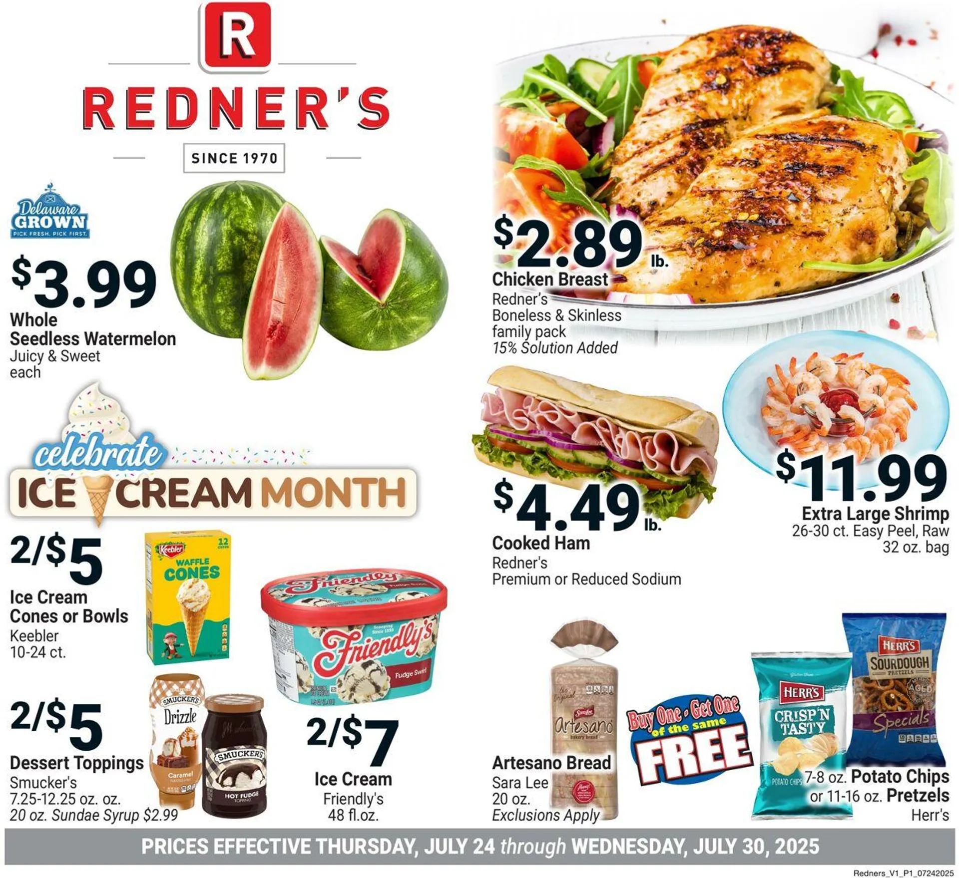 Weekly ad Redner’s Warehouse Market Current weekly ad from July 24 to July 30 2025 - Page 1
