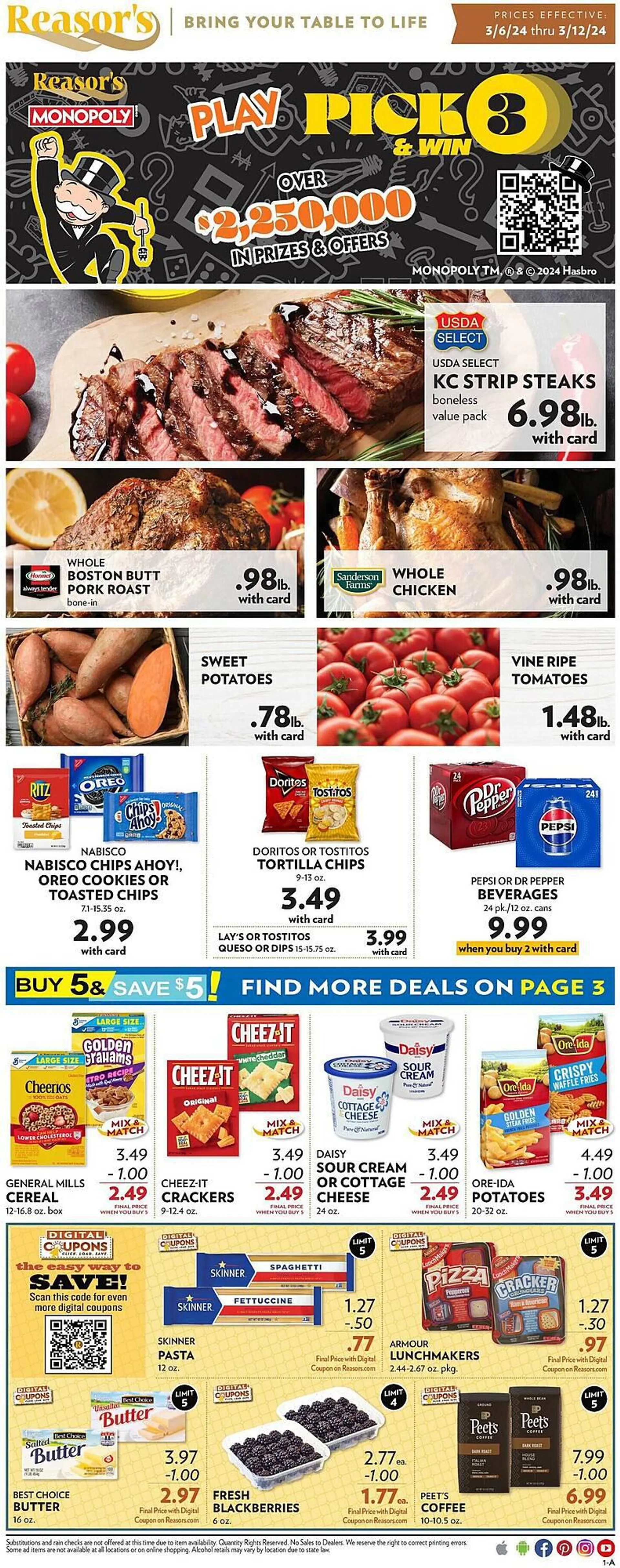 Weekly ad Reasors Weekly Ad from March 6 to March 12 2024 - Page 1