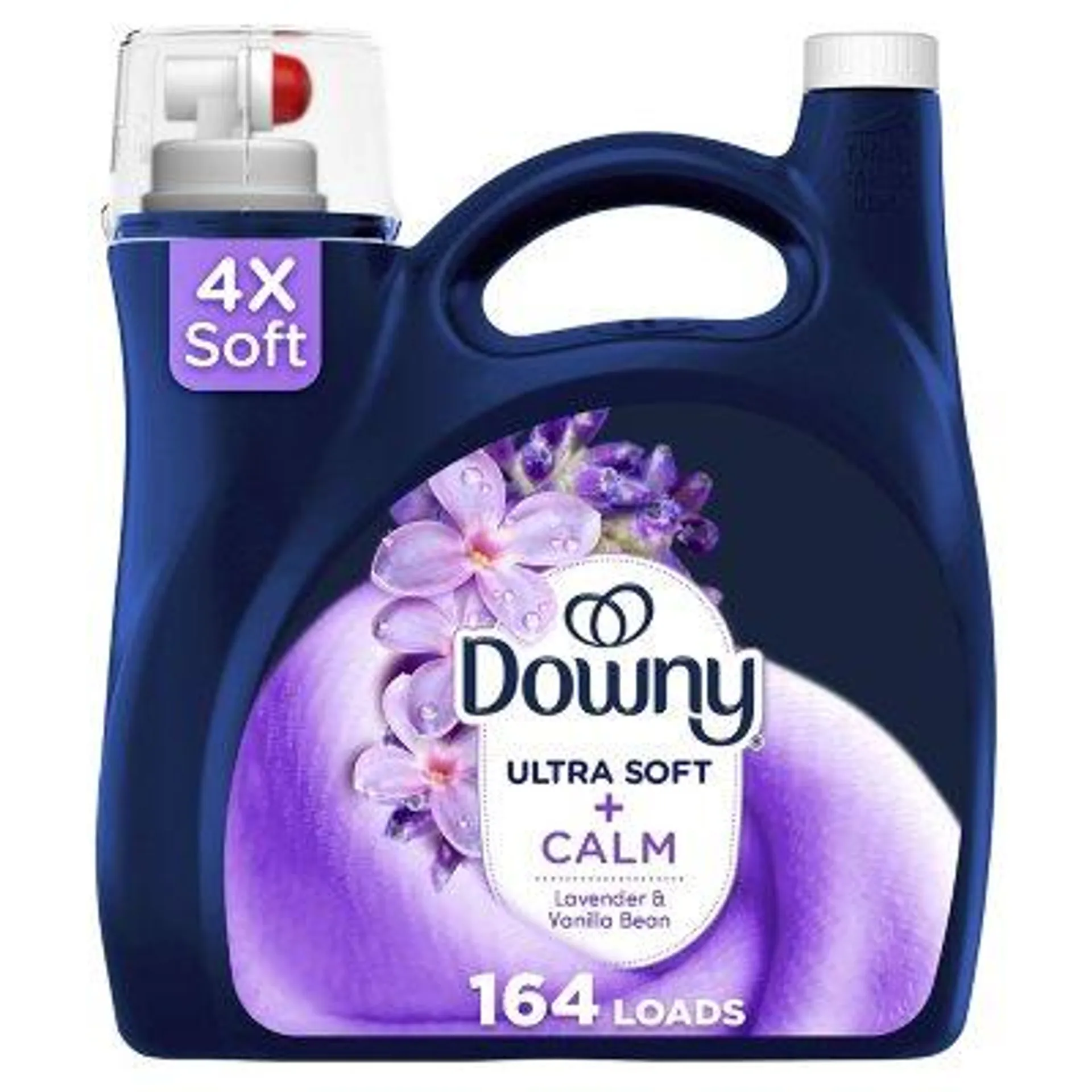 Downy Ultra Soft + Calm Liquid Fabric Softener, Lavender and Vanilla Bean, 164 Loads, 111 fl. oz.